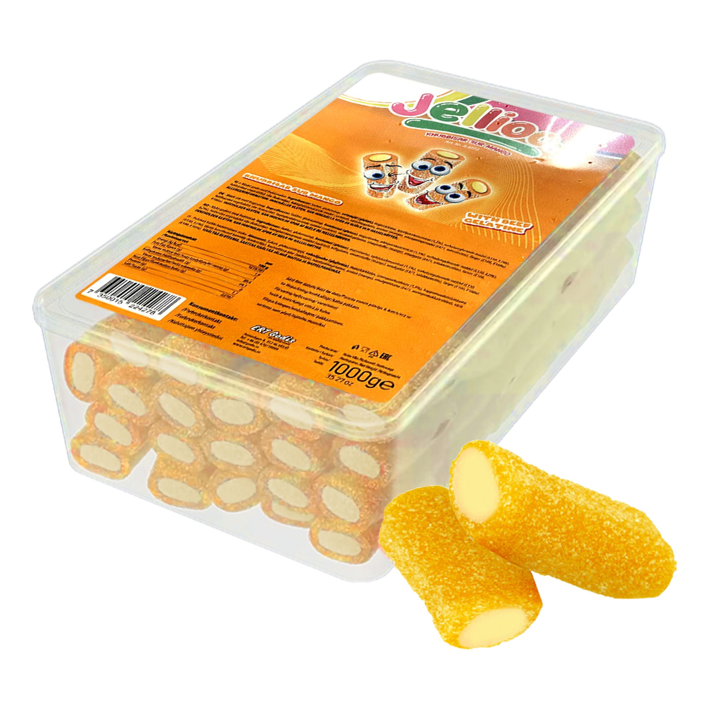 Knubbisar Sur Mango Storpack - 1 kg | Hem - Godis & Läsk - Godis - Surt Godis | Pryloteket