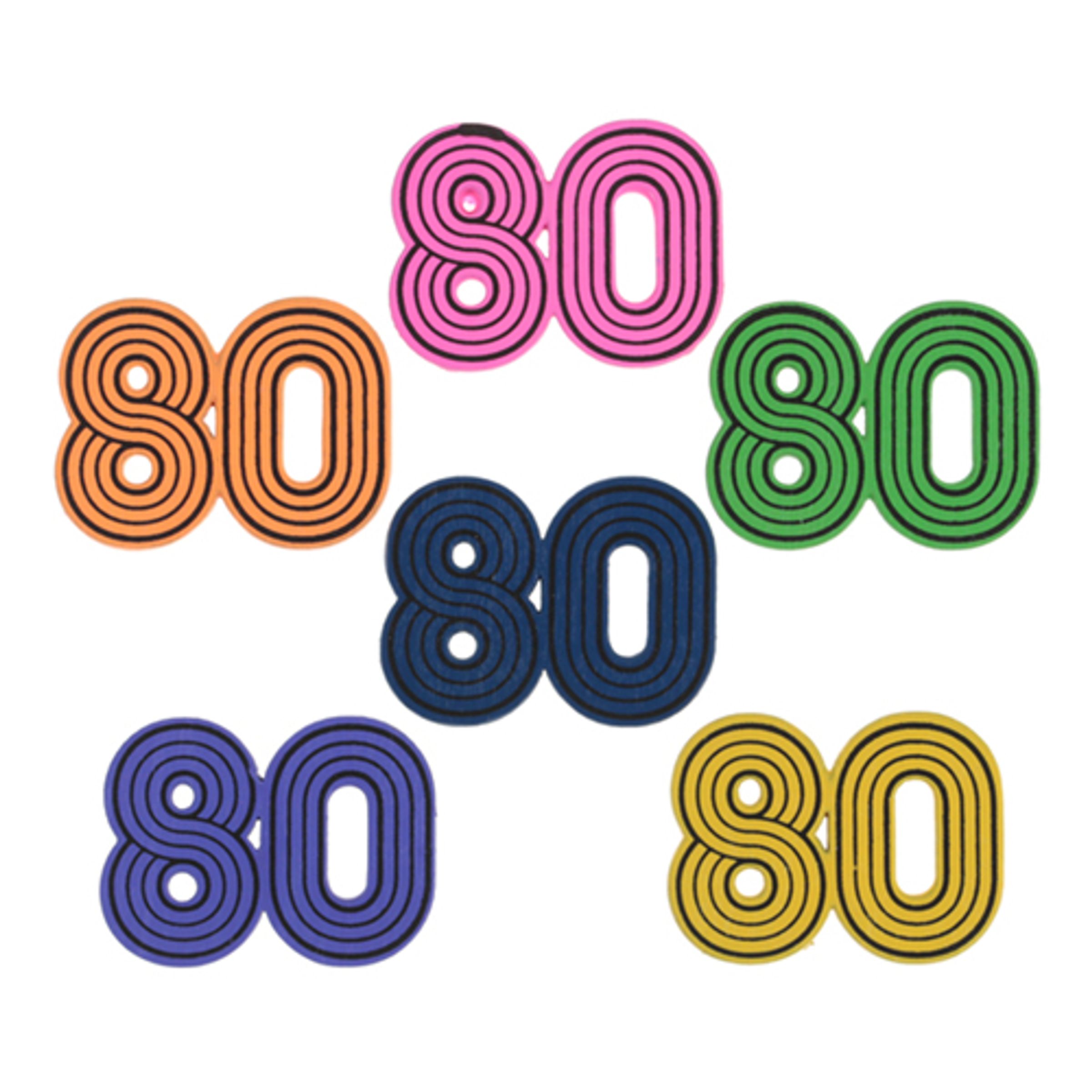 Läs mer om Konfetti i Trä 80-tal Flerfärgad - 10-pack