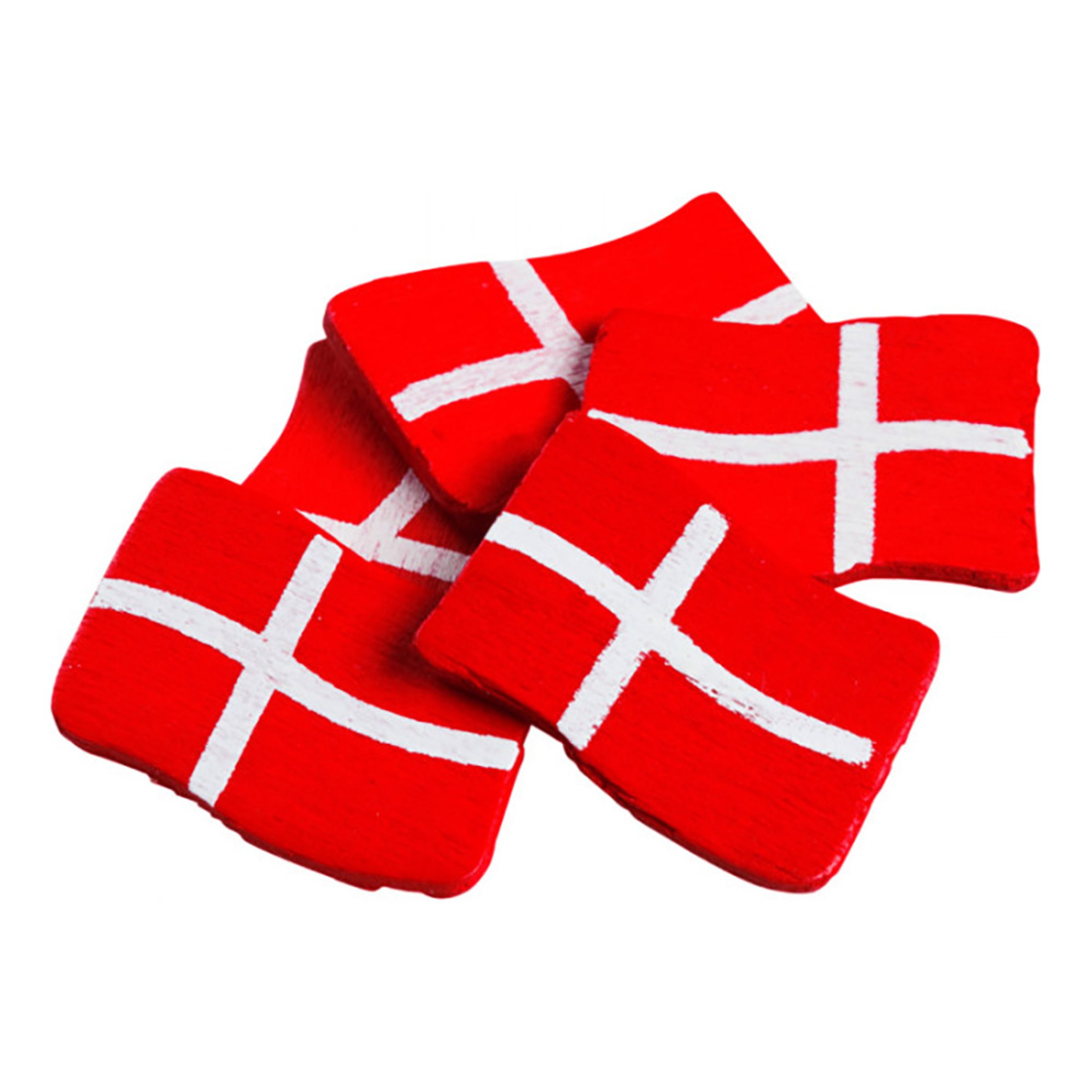 Läs mer om Konfetti Danska Flaggan Trä - 45-pack