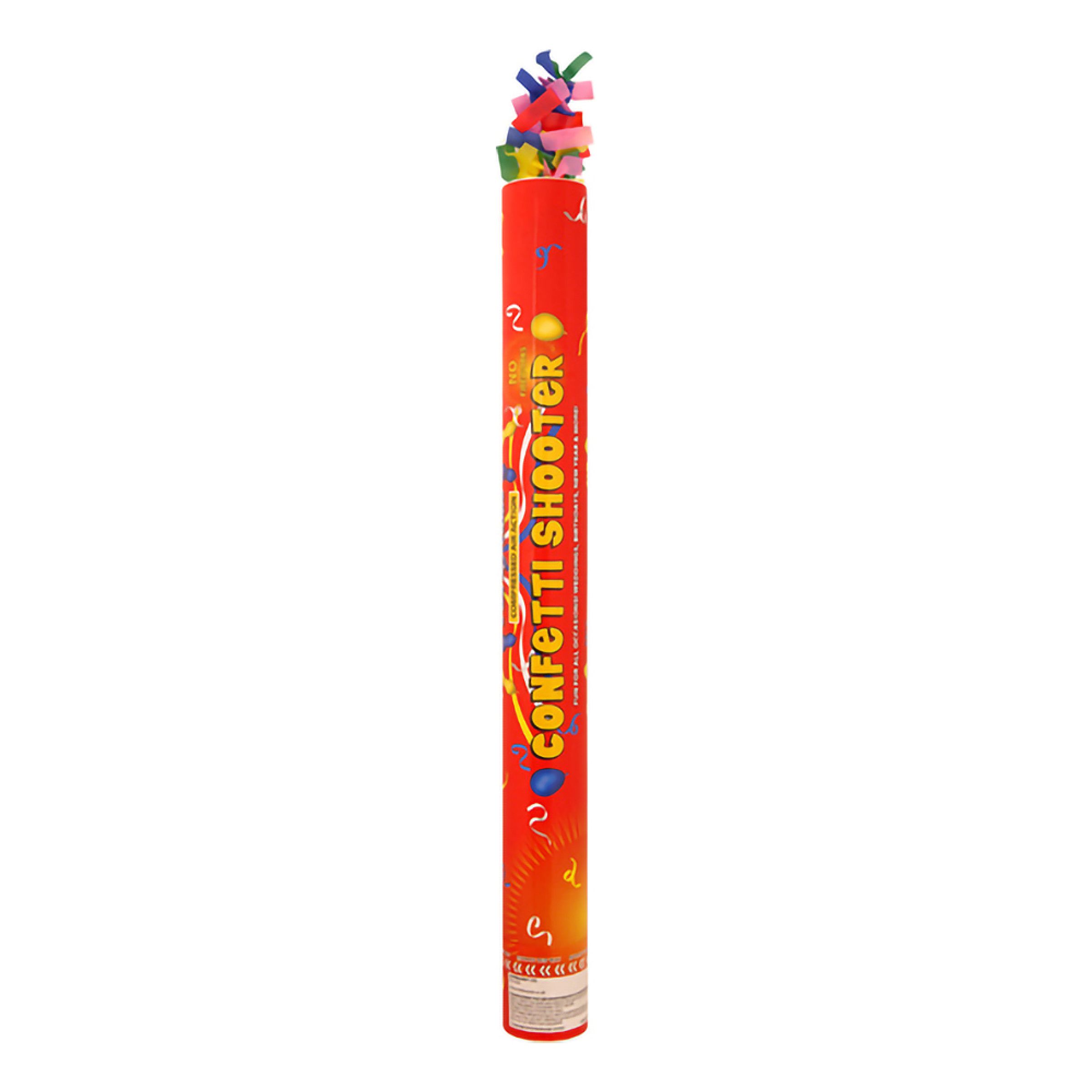 Konfetti Shooter - 80 cm | Hem - Teman - Färger - Flerfärgad | Maskeradspecialisten