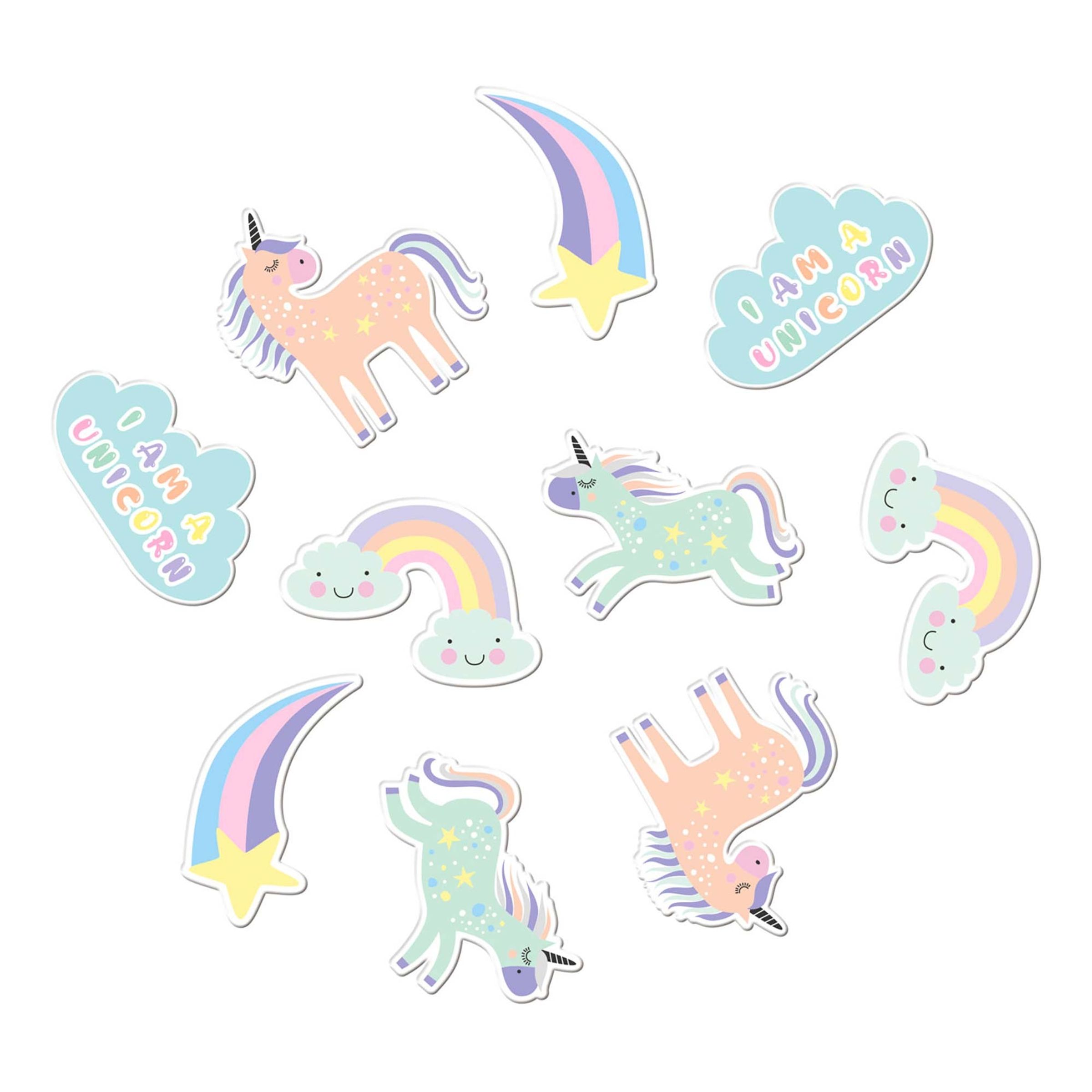Konfetti Unicorns & Rainbows XL - 45-pack