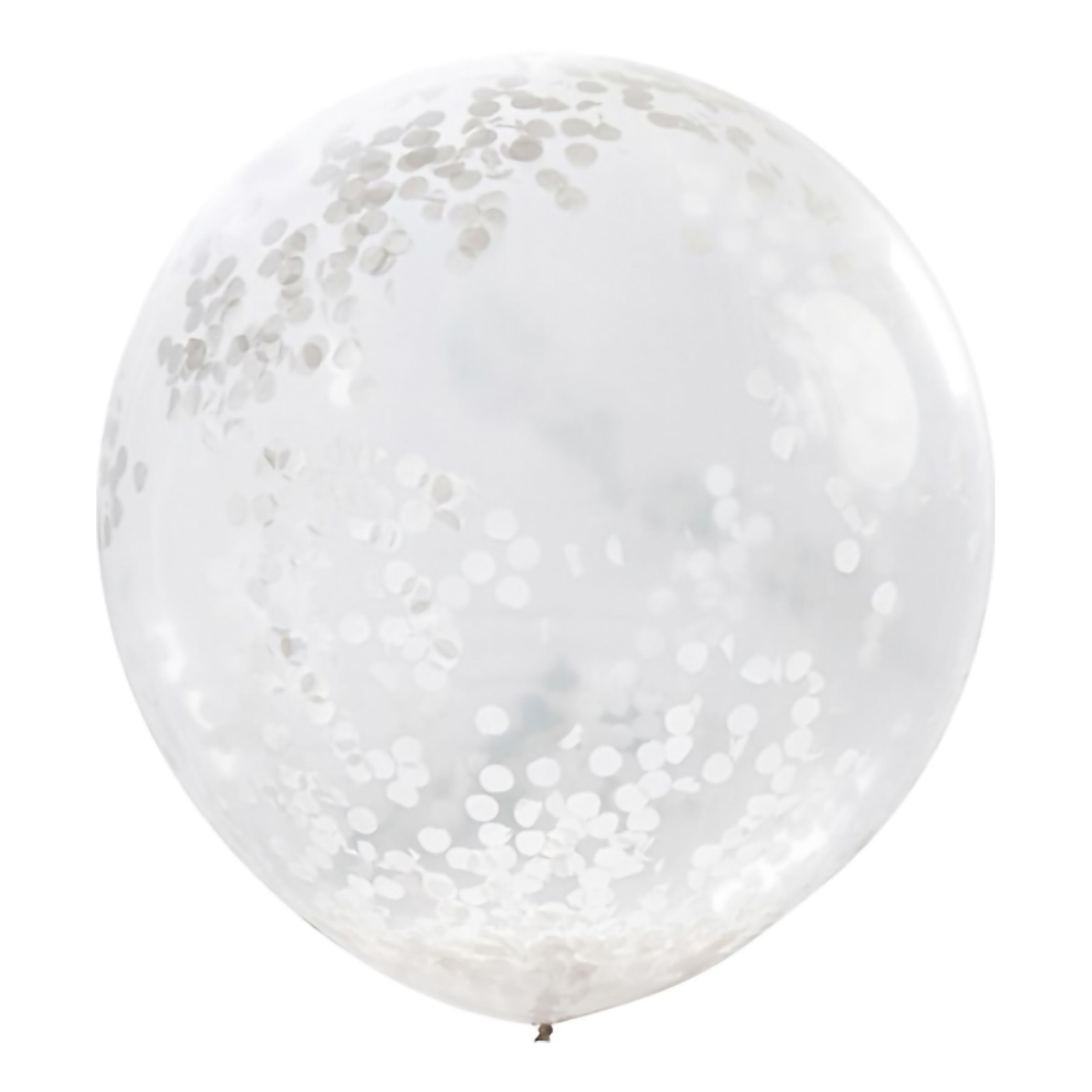 Konfettiballonger Stora Vita - 3-pack | Hem - Festartiklar - Ballonger - Latexballonger | Maskeradspecialisten
