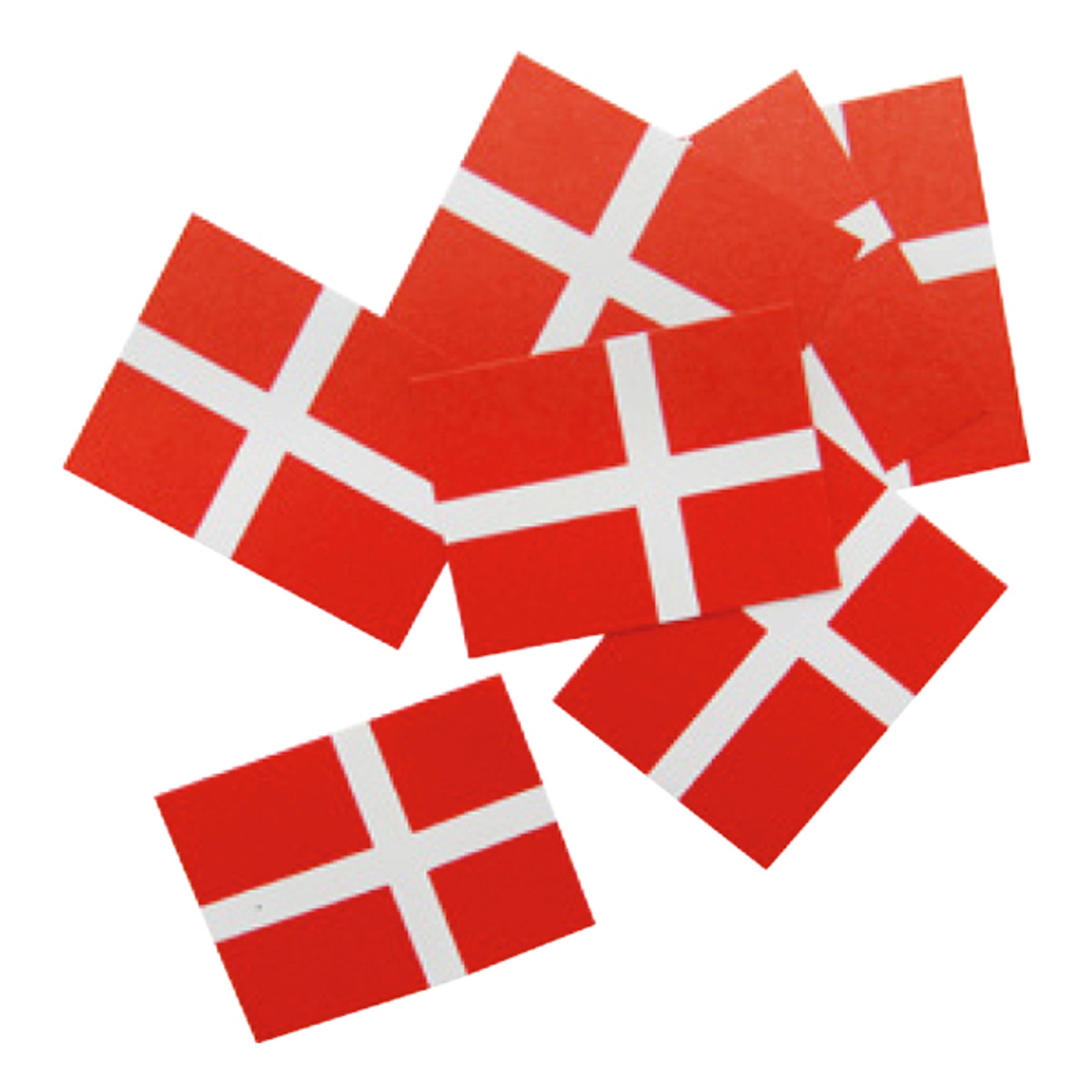Läs mer om Konfettiflaggor Danska Flaggan - 150-pack