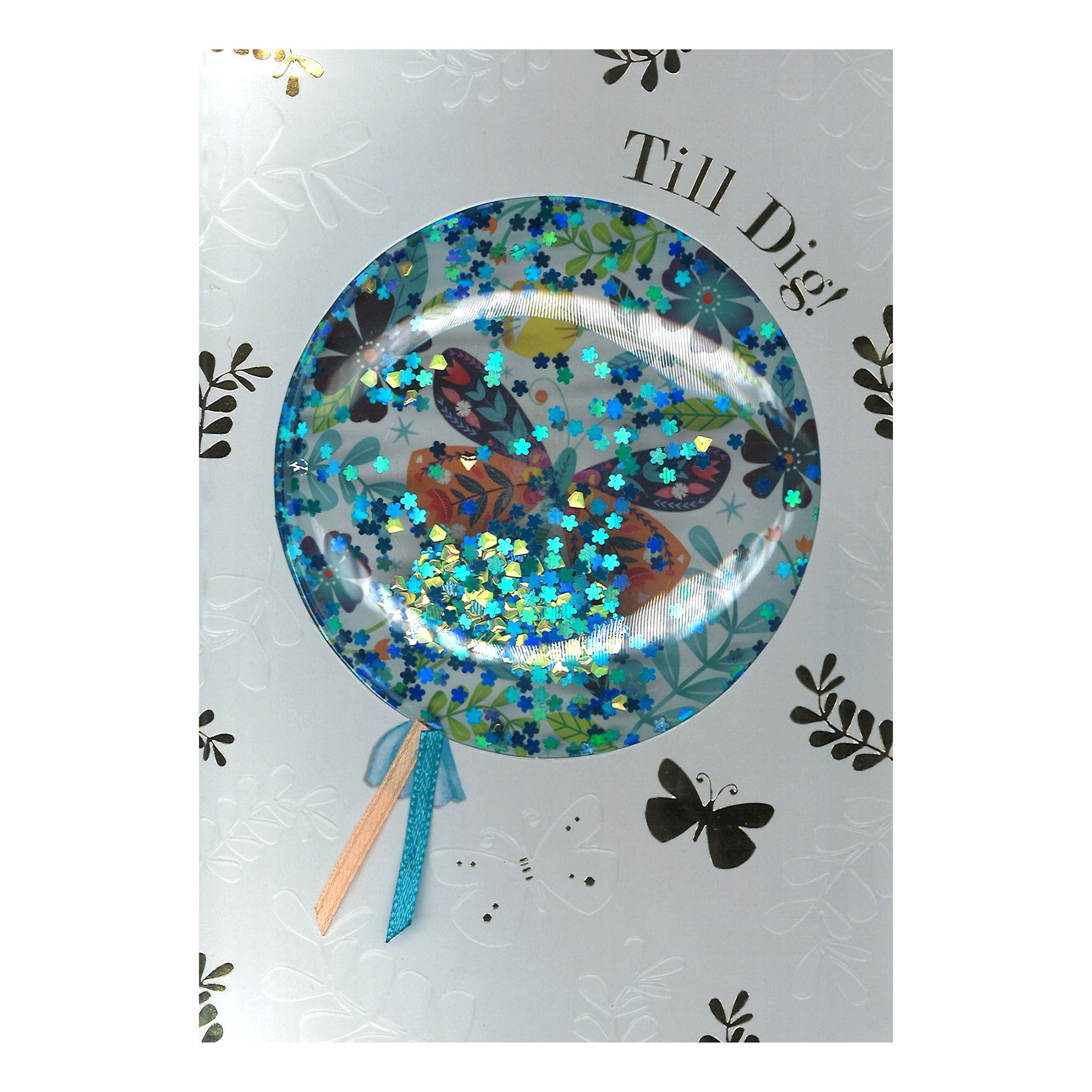 Konfettikort Fjäril | Hem - Festartiklar - Hälsningskort - Grattiskort & Födelsedagskort | Party Outlet