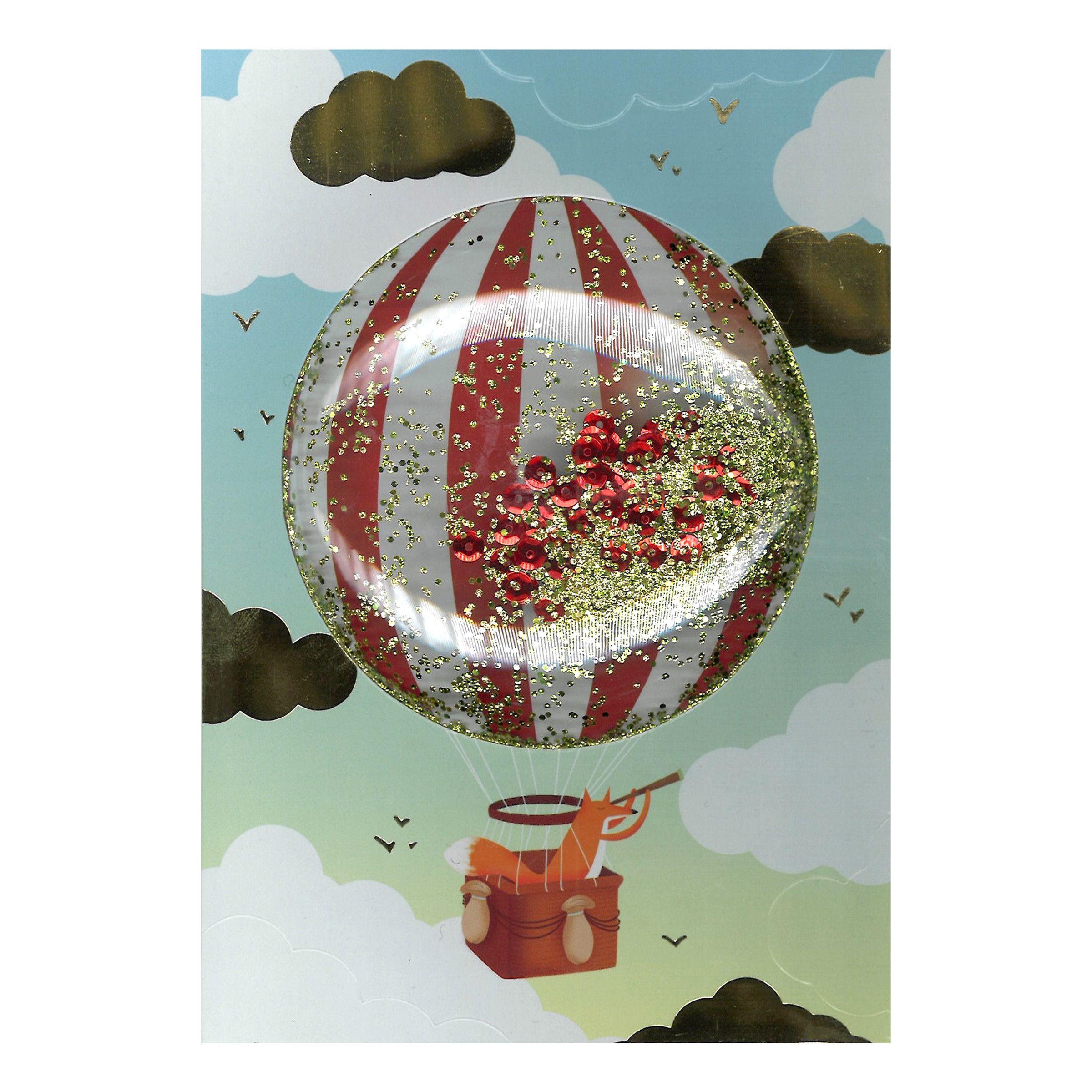 Konfettikort Luftballong | Hem - Festartiklar - Hälsningskort - Gratulationskort | Party Outlet