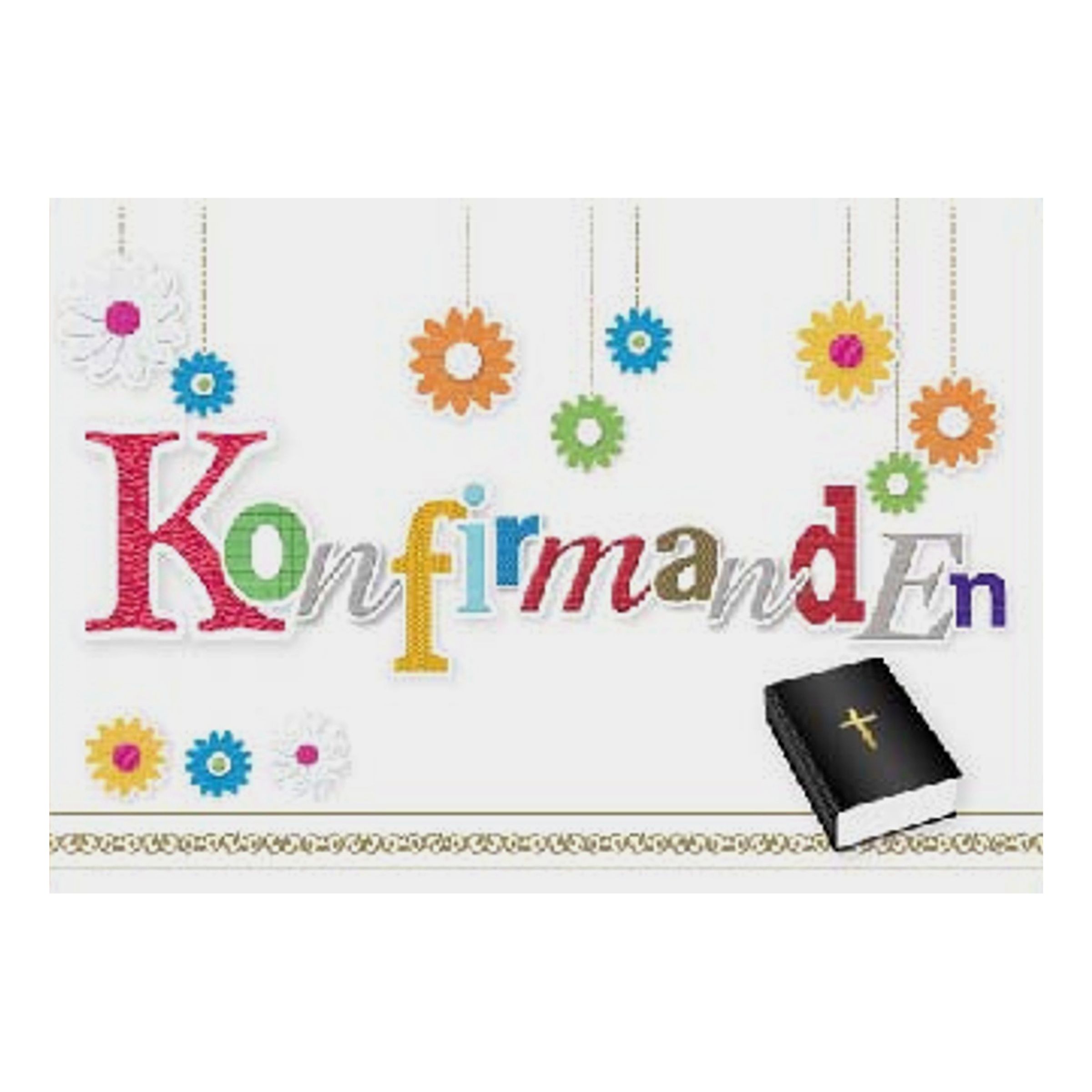 Konfirmationskort Blommor Handgjord | Hem - Teman - Högtider - Konfirmation - Konfirmationskort | Pryloteket