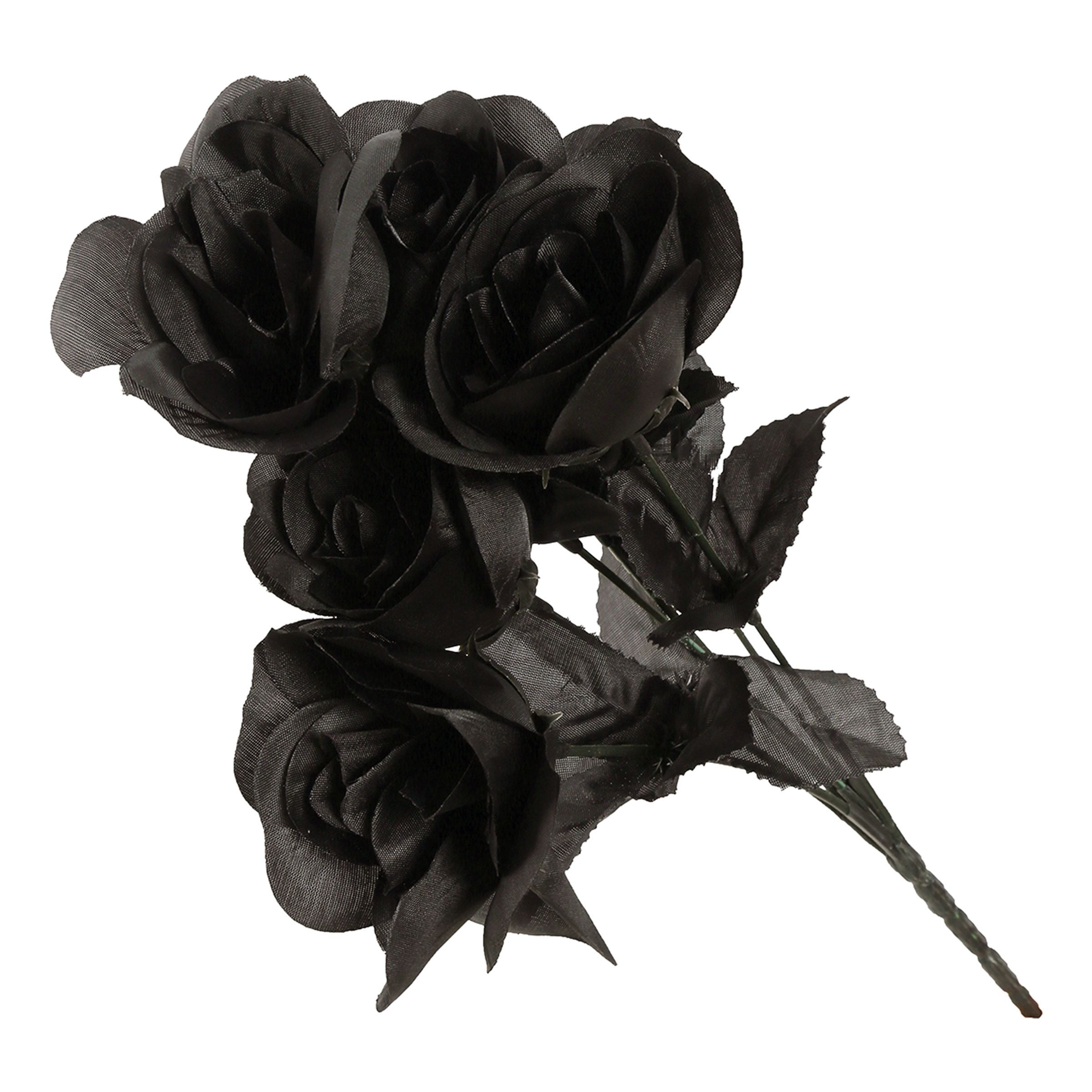 Konstgjord Blombukett Svart | Hem - Maskerad - Tillbehör - Maskeradaccessoarer | Pryloteket