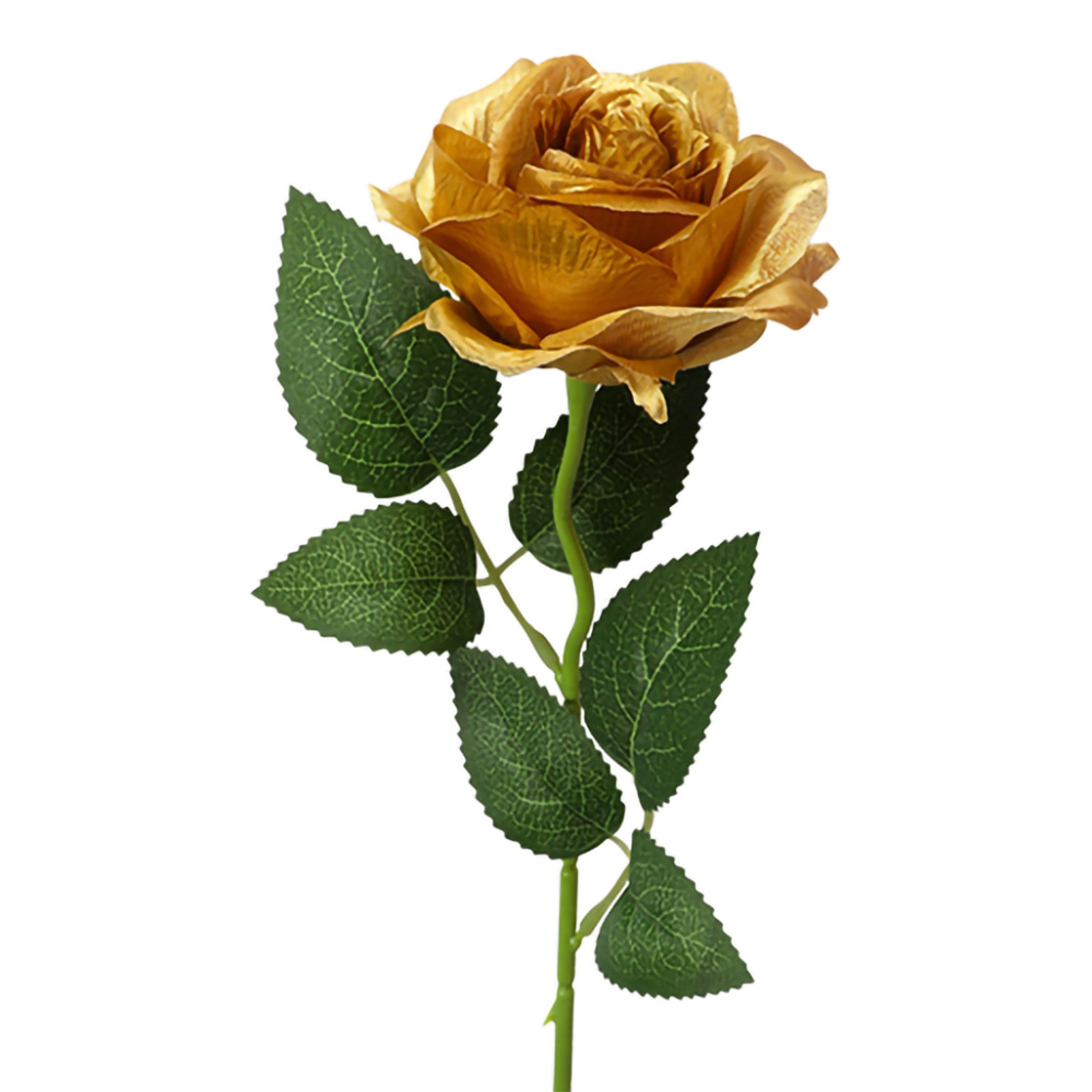 Konstgjord Ros Guld | Hem - Teman - Högtider - Alla Hjärtans Dag | Pryloteket