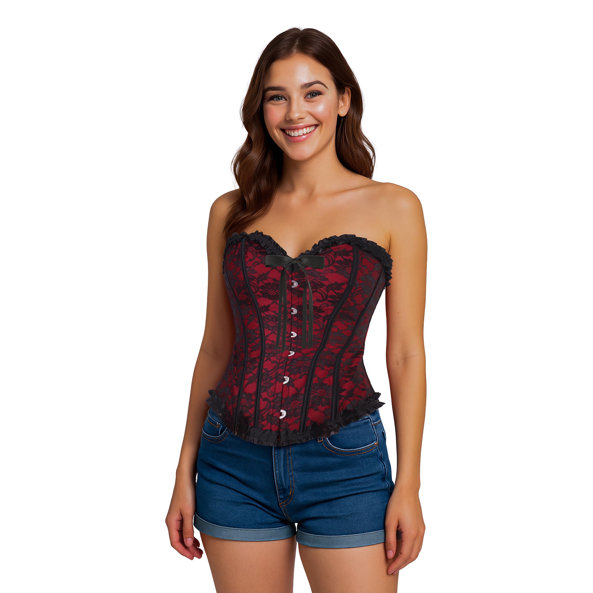 Korsett Bordeaux - Medium | Hem - Maskerad - Tillbehör - Korsetter | Pryloteket