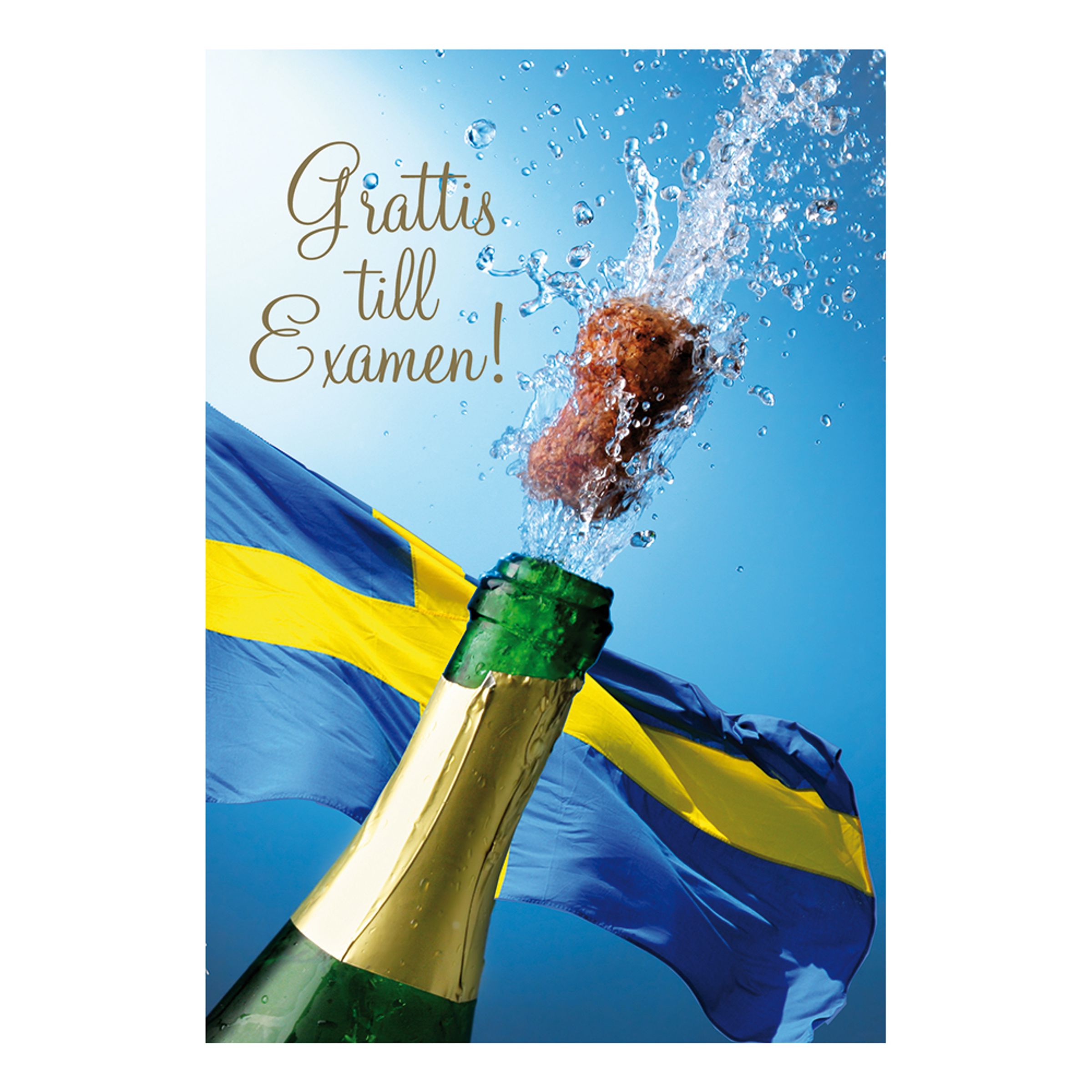 Kort Grattis till Examen Champagne