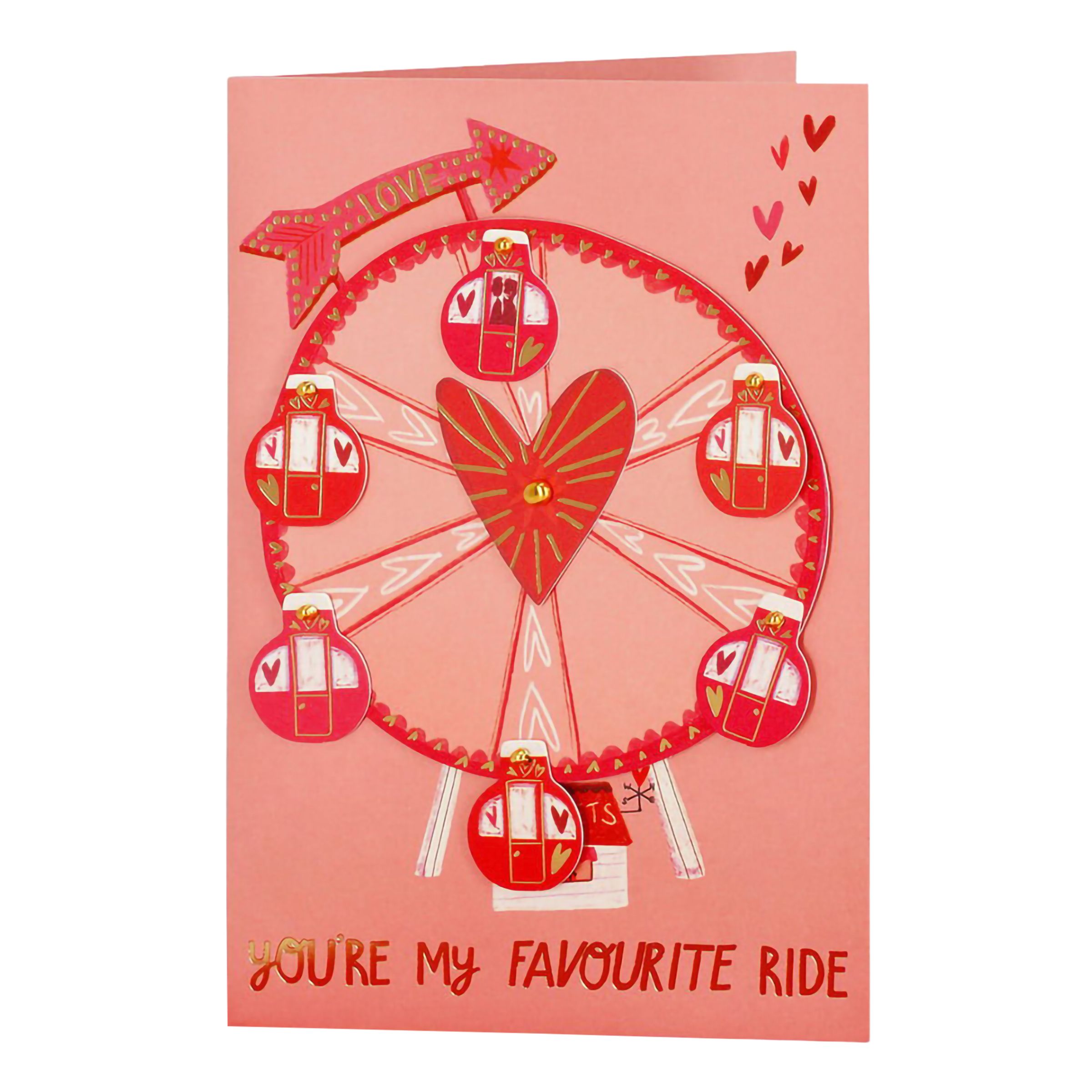 Kort med Kuvert Love Wheel | Hem - Festartiklar - Hälsningskort - Alla Hjärtans Dag Kort | Maskeradspecialisten