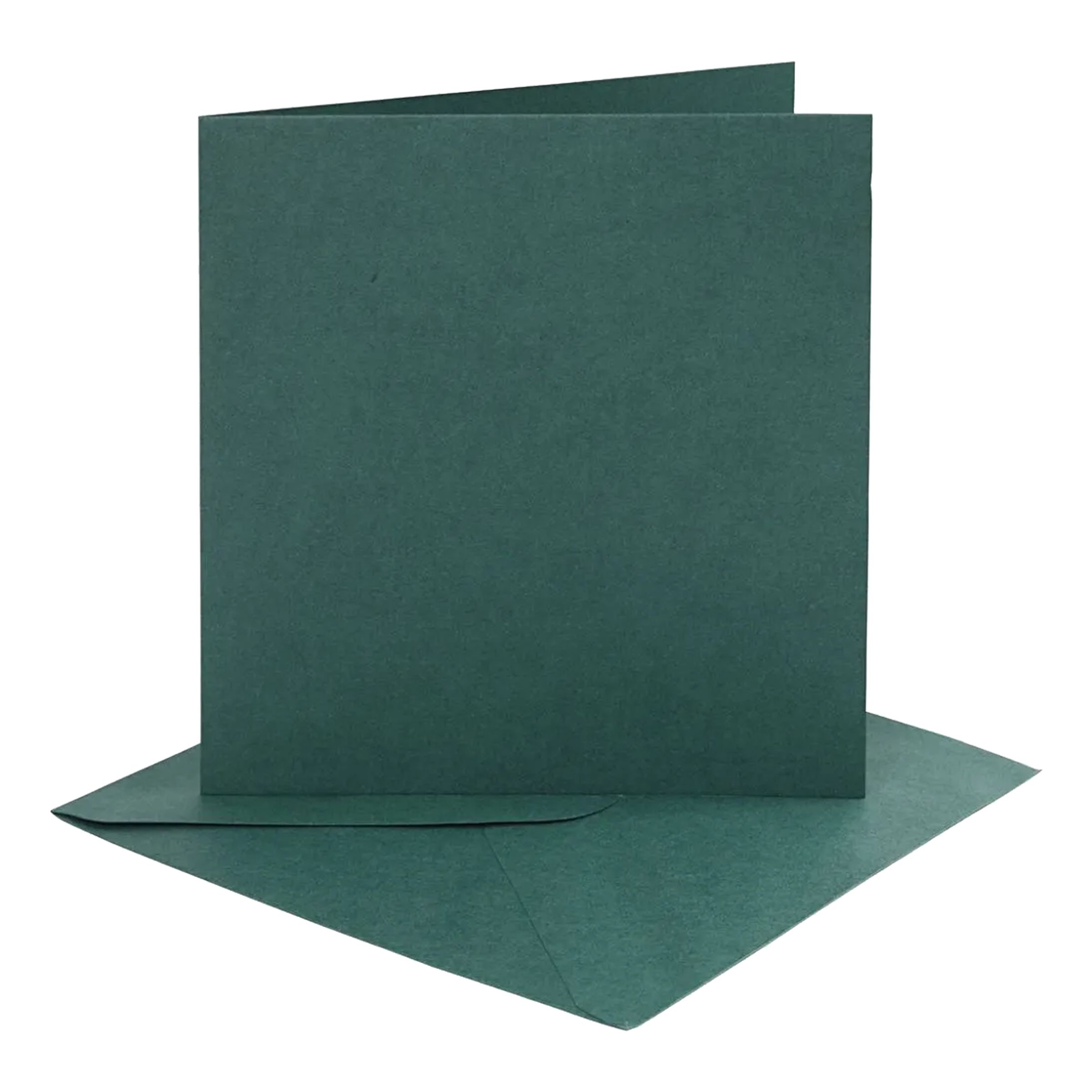 Läs mer om Kort med Kuvert Mörkgrön - 15,2 x 15,2 cm