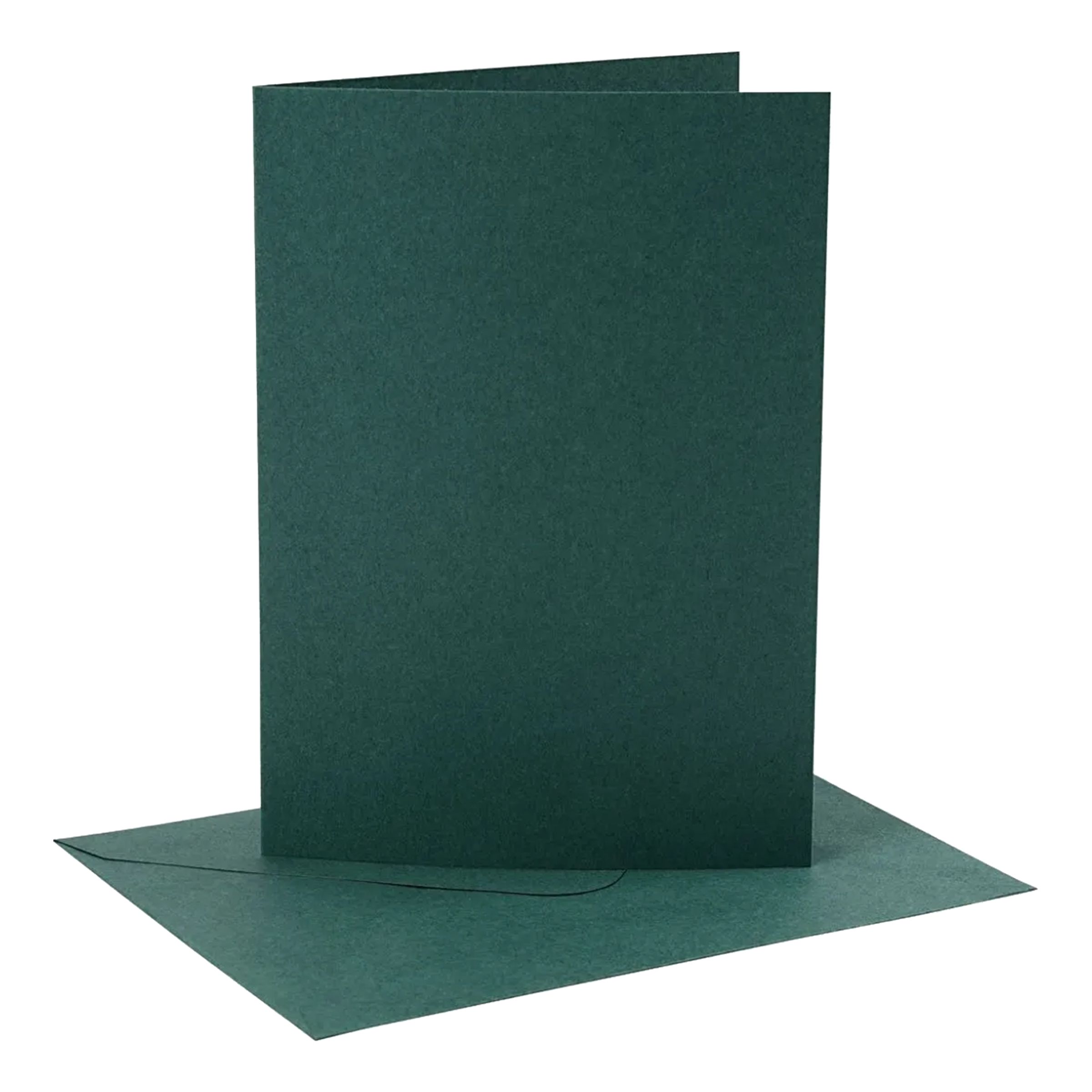Läs mer om Kort med Kuvert Mörkgrön - 12,7 x 17,8 cm