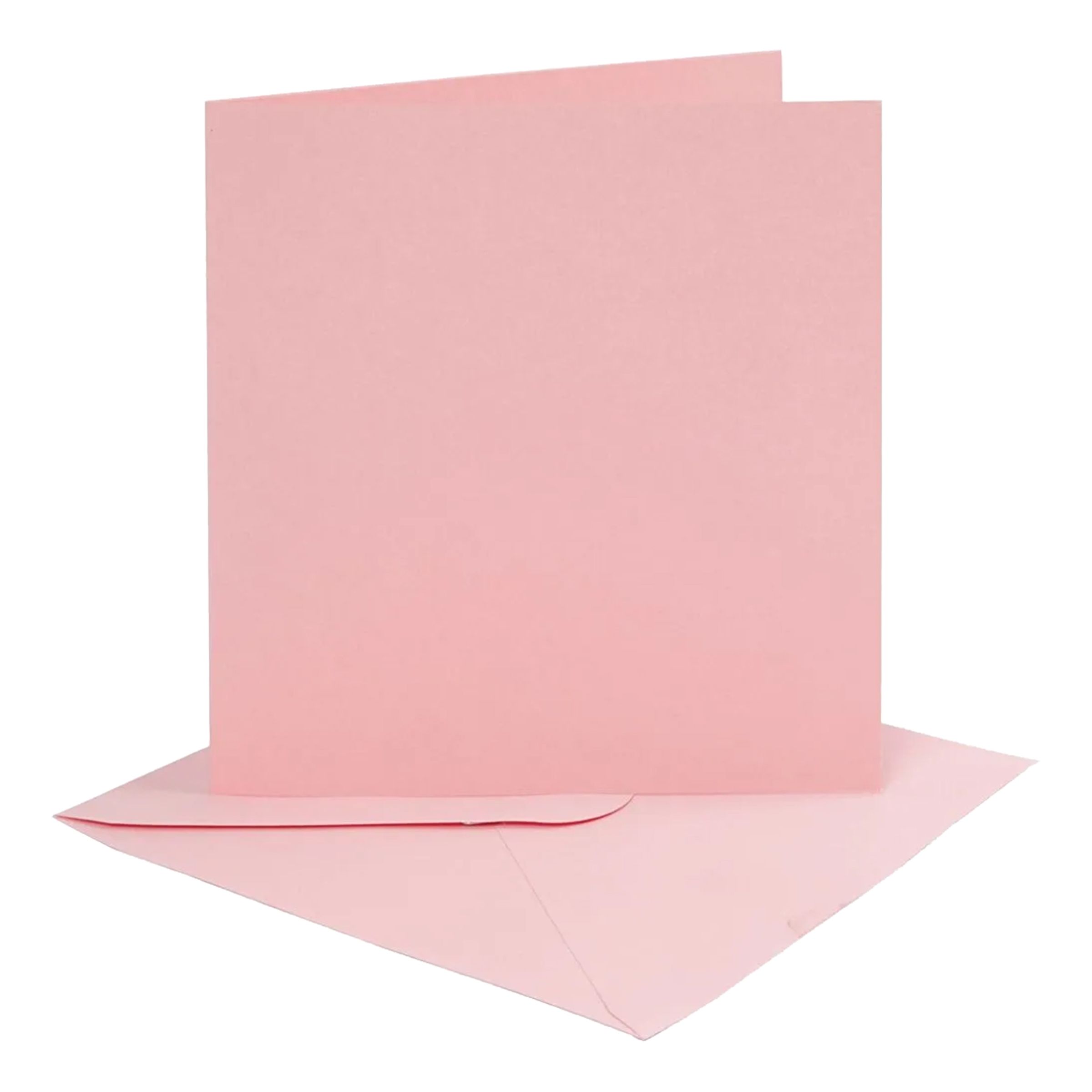 Läs mer om Kort med Kuvert Rosa - 15,2 x 15,2 cm