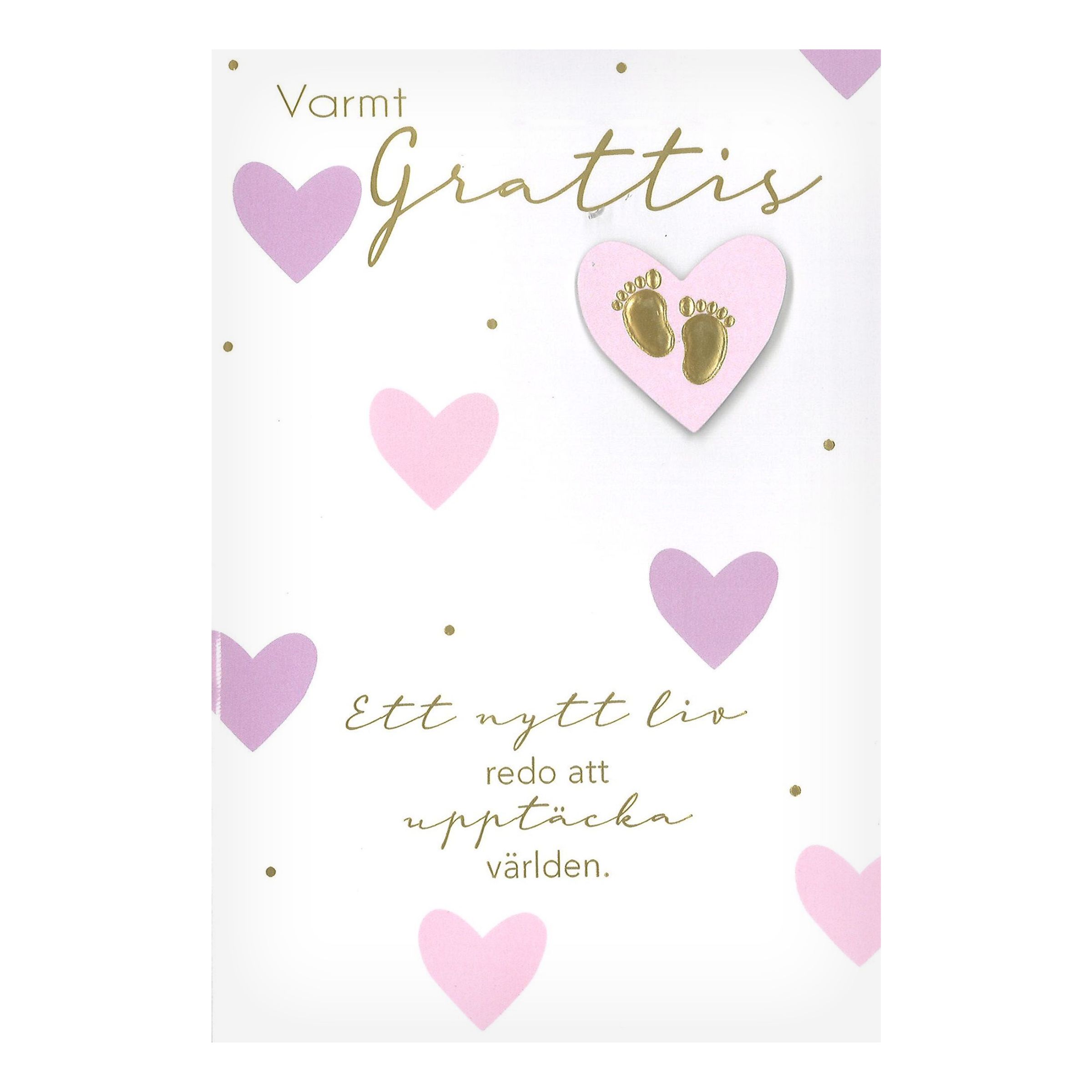 Kort Nyfödd Fötter Rosa | Hem - Teman - Högtider - Baby Shower | Pryloteket