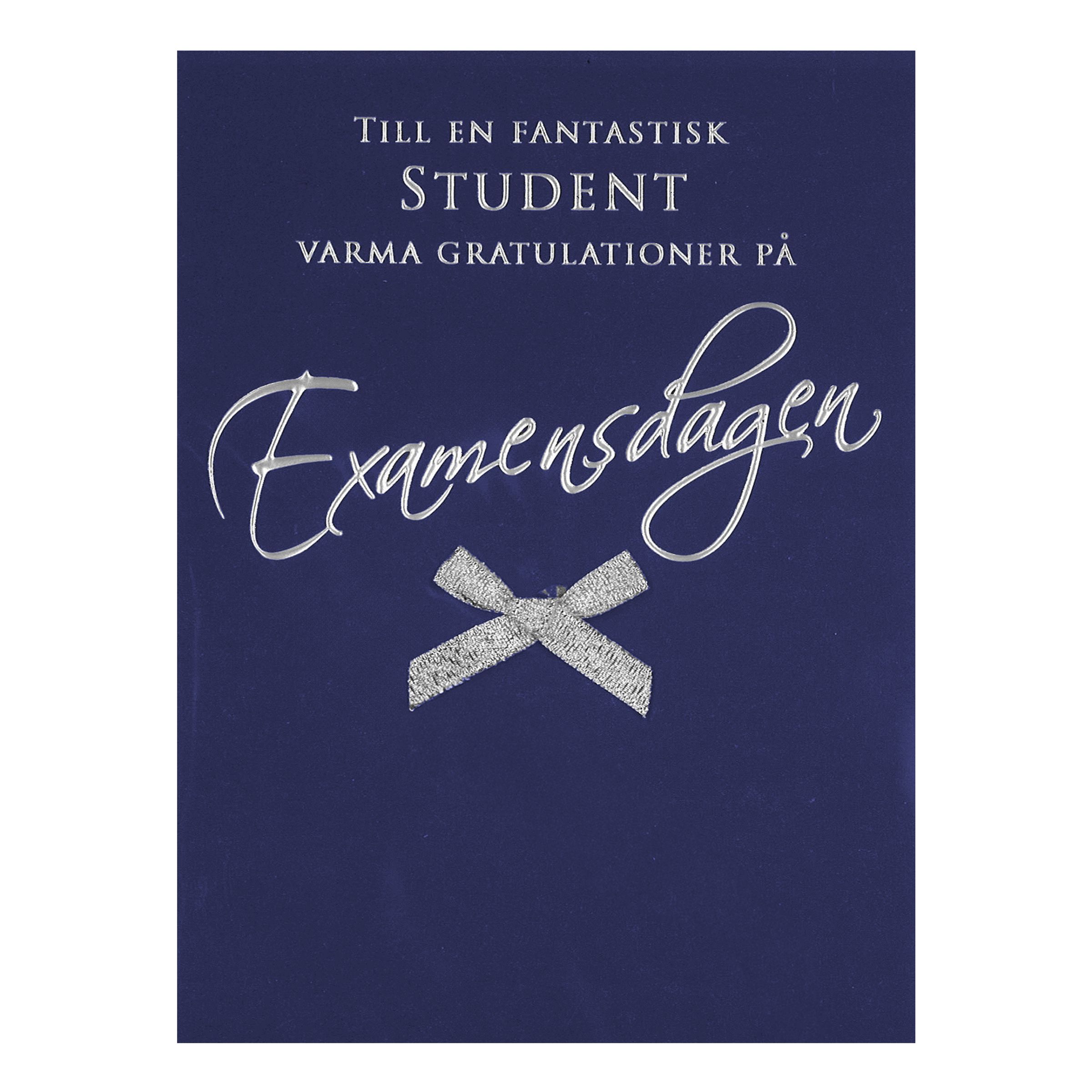 Kort Student Rosett Blå | Hem - Teman - Högtider - Student - Studentkort & Examenskort | Pryloteket