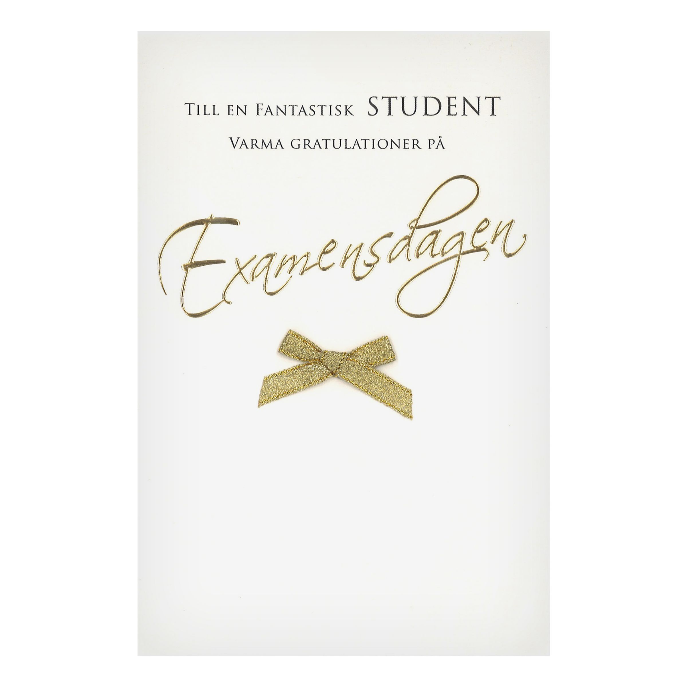 Kort Student Rosett Vit | Hem - Teman - Högtider - Student - Studentkort & Examenskort | Maskeradspecialisten