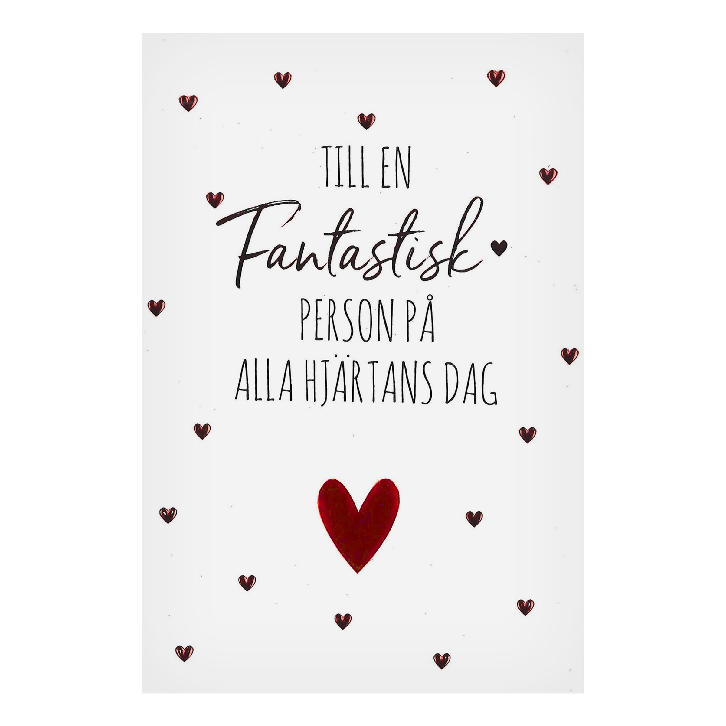 Kort Till En Fantastisk Person | Hem - Festartiklar - Hälsningskort - Alla Hjärtans Dag Kort | Pryloteket