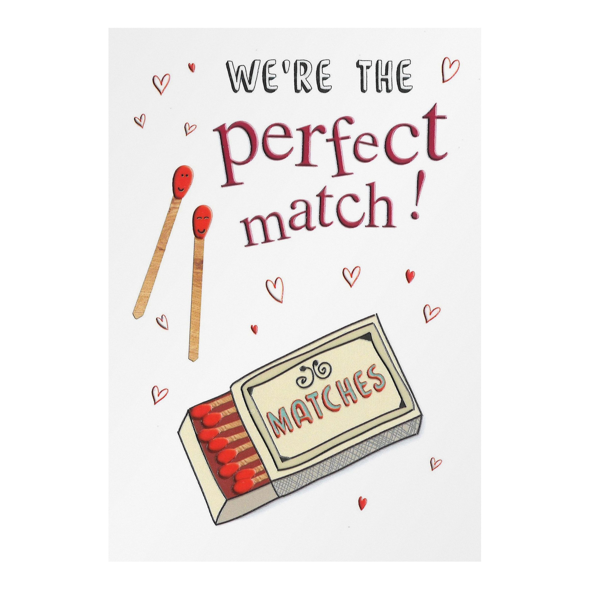 Kort We’re the Perfect Match | Hem - Festartiklar - Hälsningskort - Alla Hjärtans Dag Kort | Maskeradspecialisten
