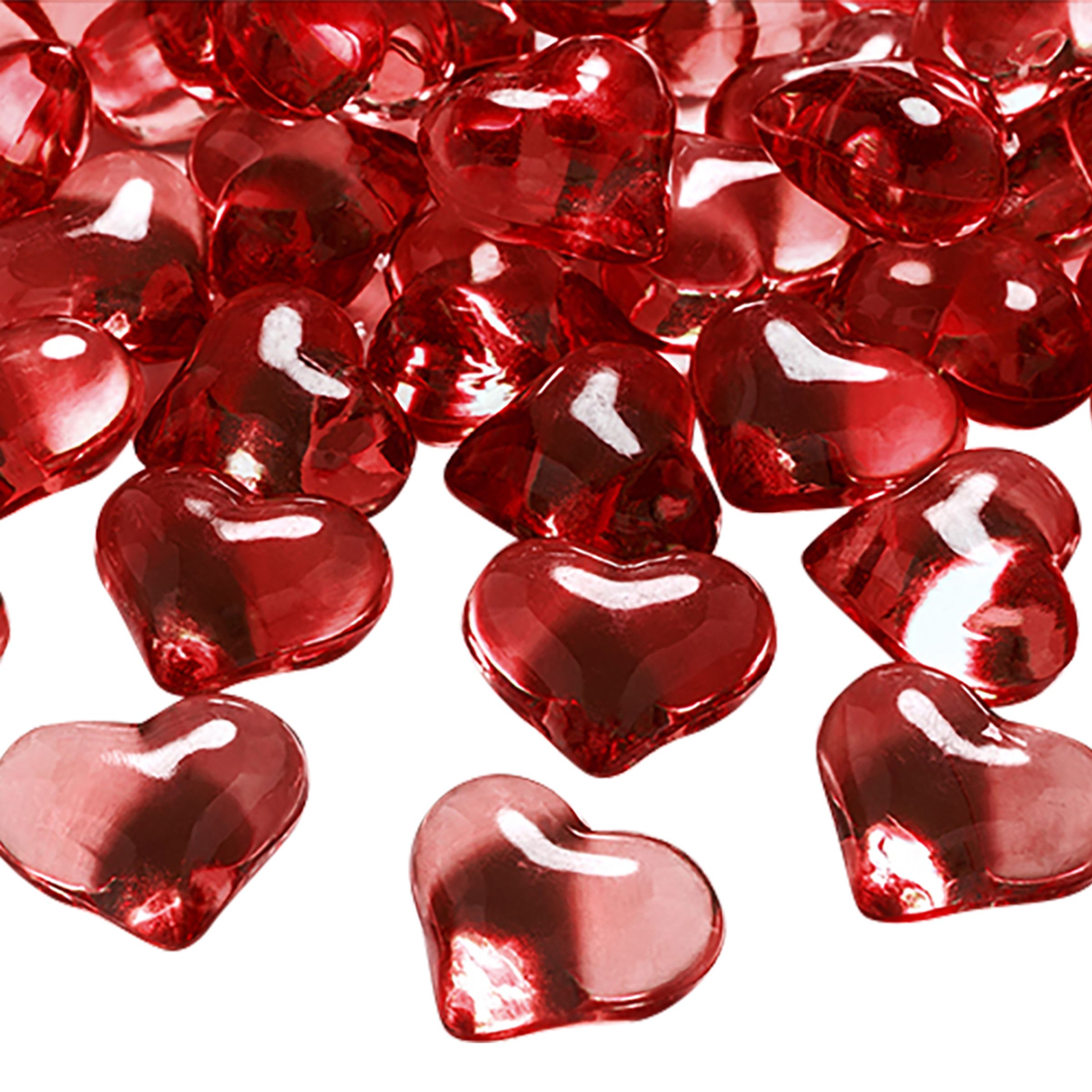 Läs mer om Kristallhjärtan Röda - 30-pack