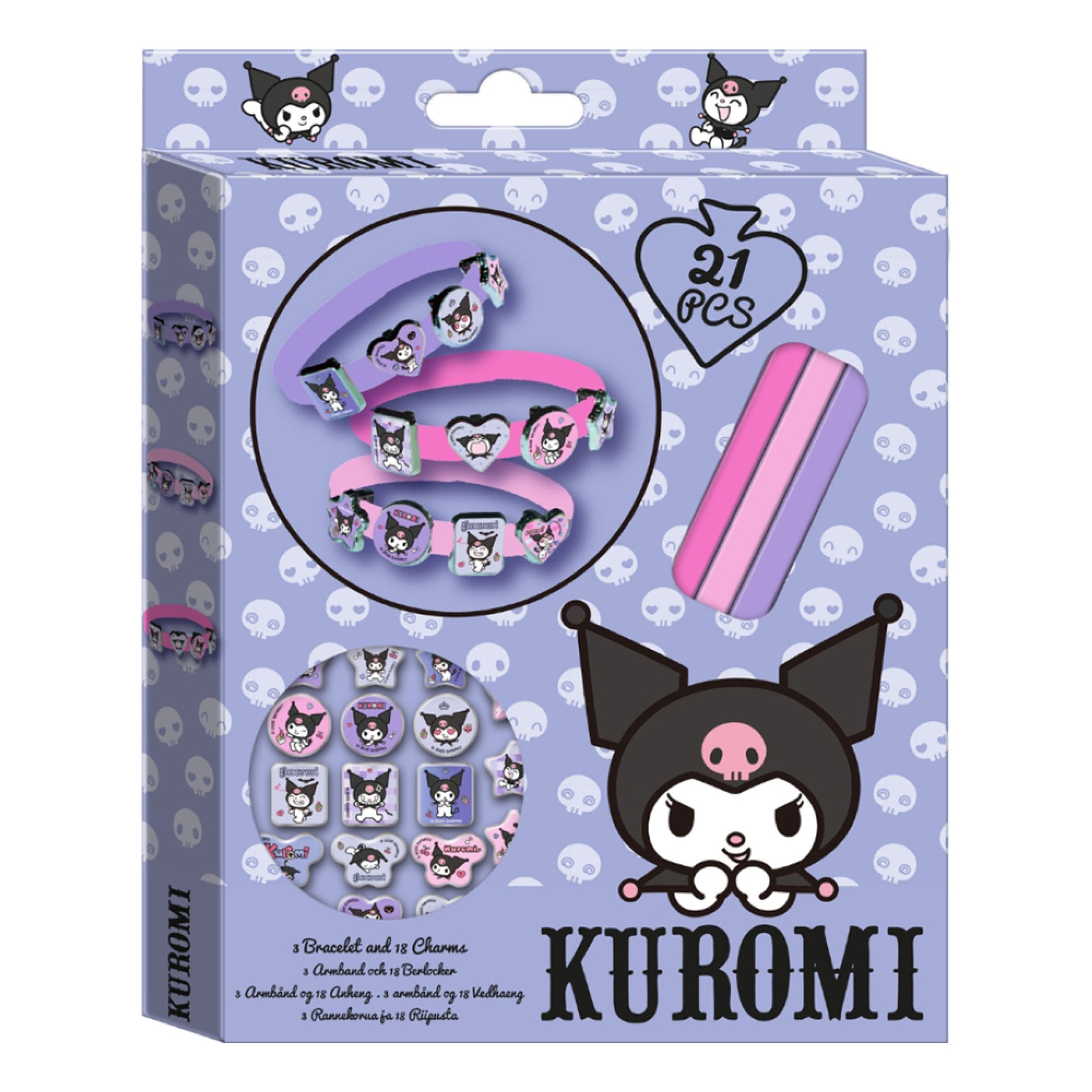 Kuromi Armband med Berlocker | Hem - Teman - Presenter - Barnpresenter | Maskeradspecialisten
