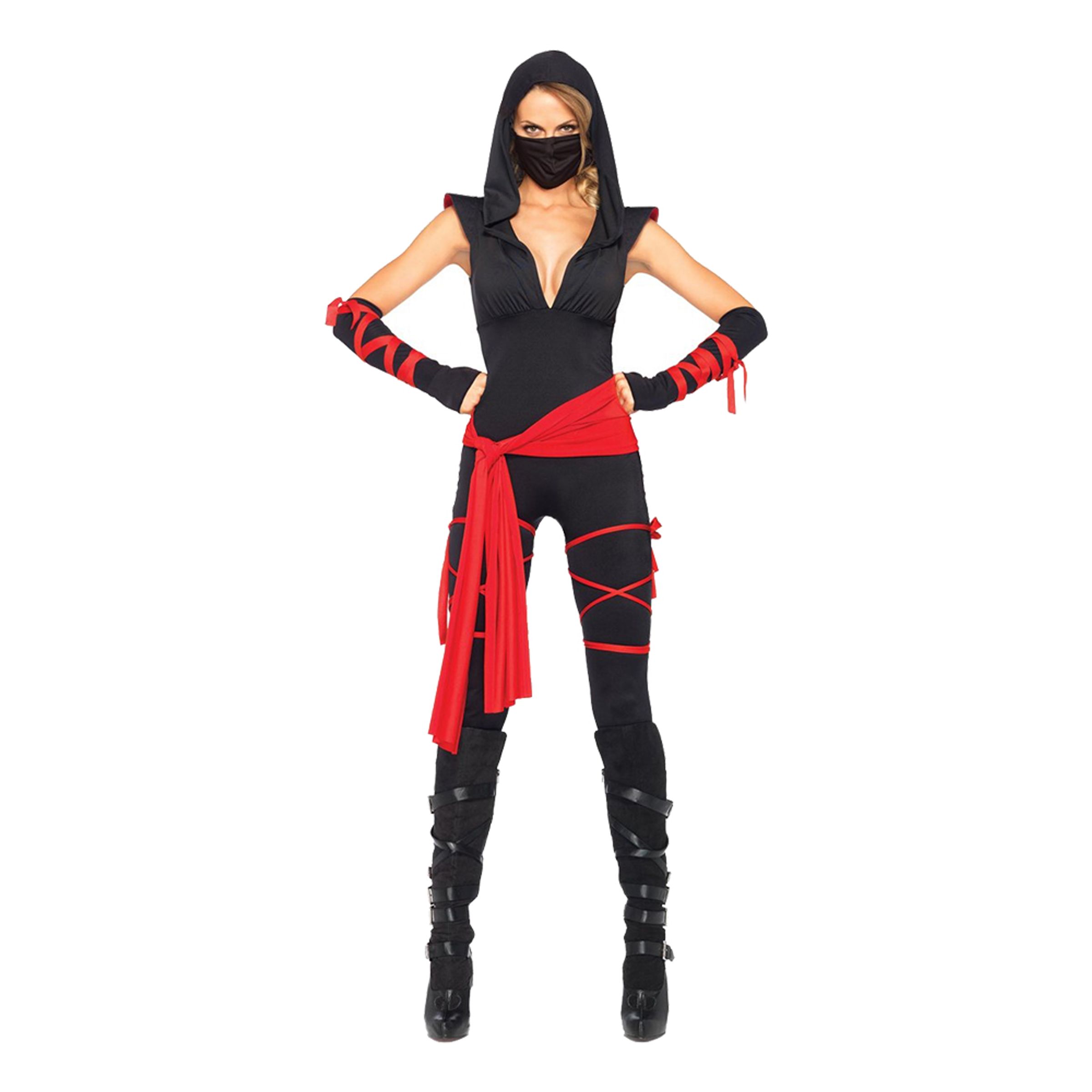 Kvinnlig Ninja Deluxe Maskeraddräkt - Small