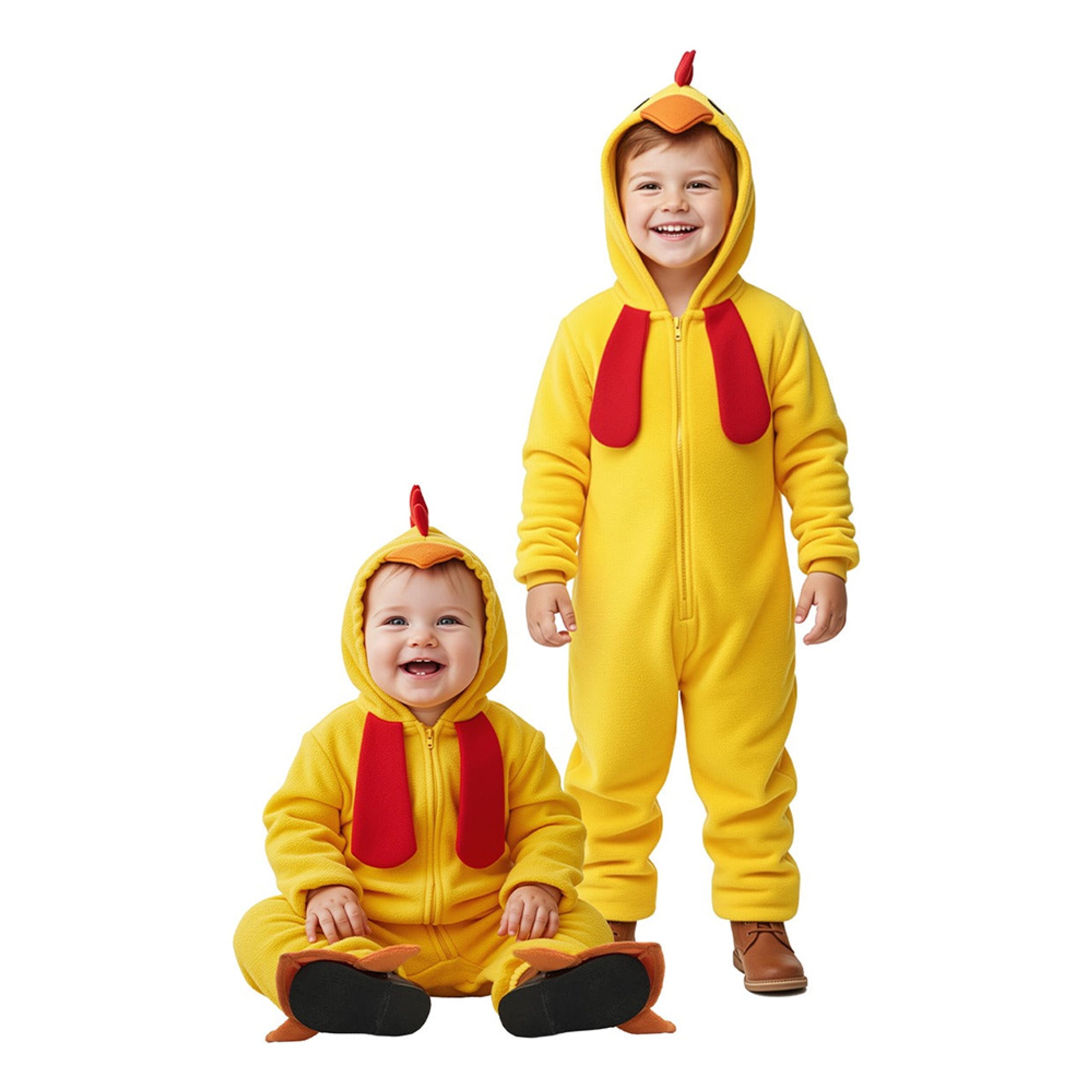 Kyckling Jumpsuit Barn Maskeraddräkt - X-Large | Hem - Maskerad - Maskeraddräkter - Barndräkter | Maskeradspecialisten