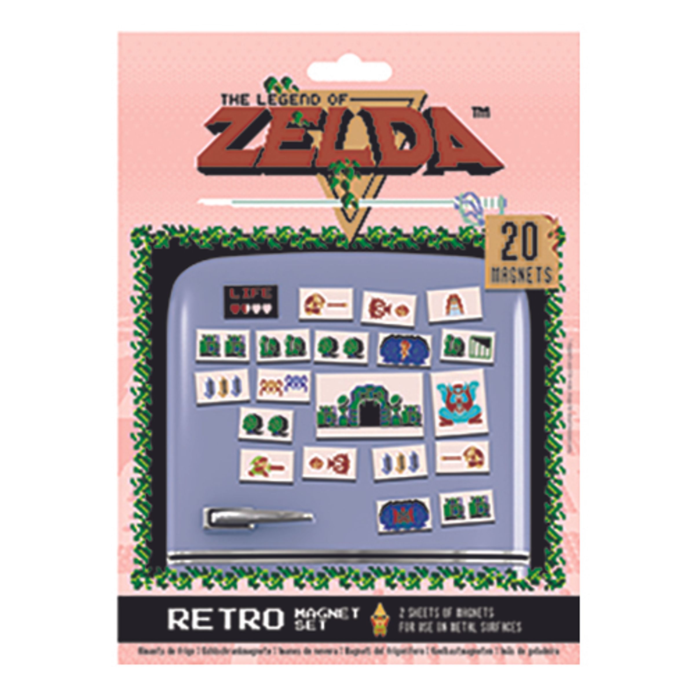 Läs mer om Kylskåpsmagneter Legend of Zelda - 20-pack