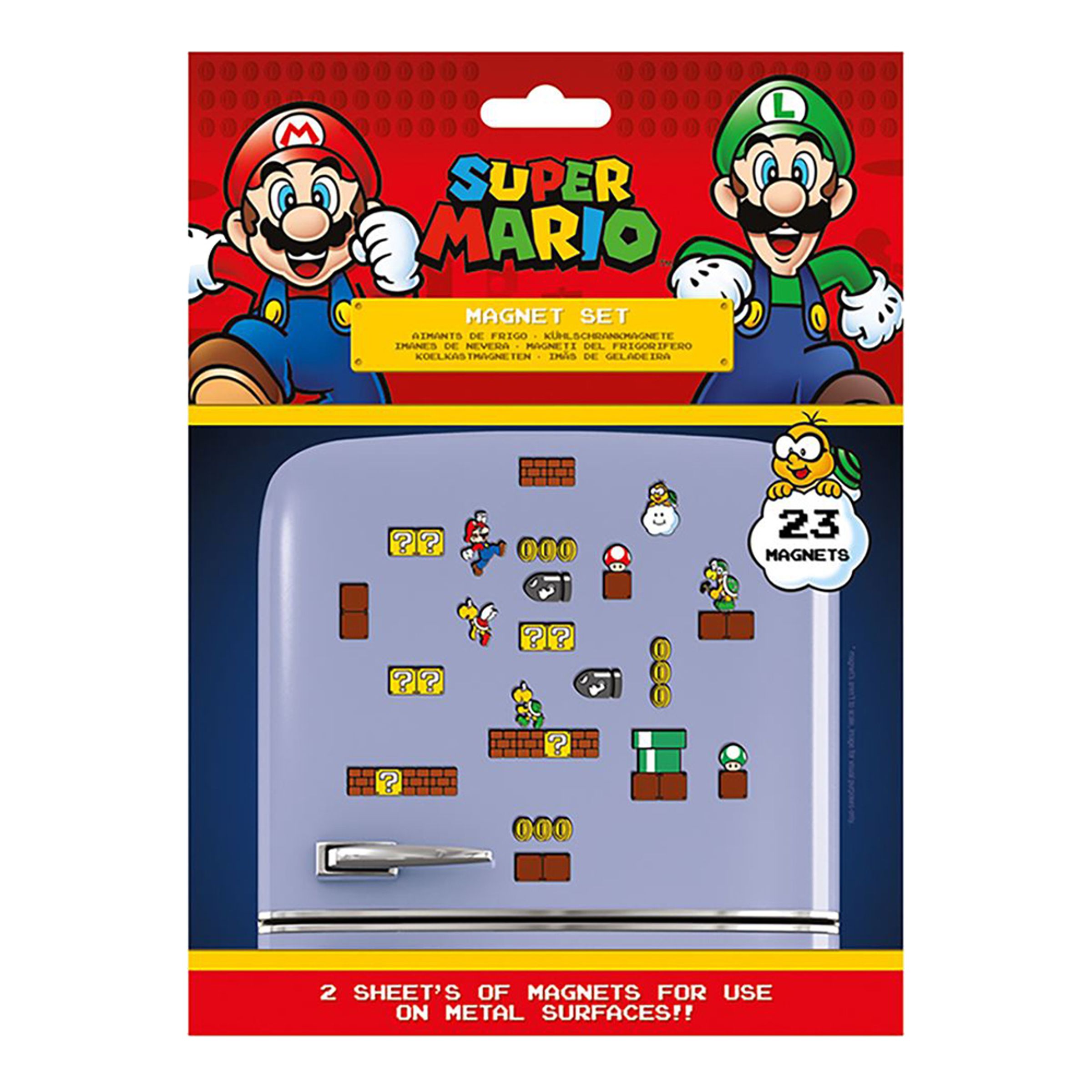 Kylskåpsmagneter Super Mario - 23-pack | Hem//Teman//Presenter//Barnpresenter | PartyOutlet