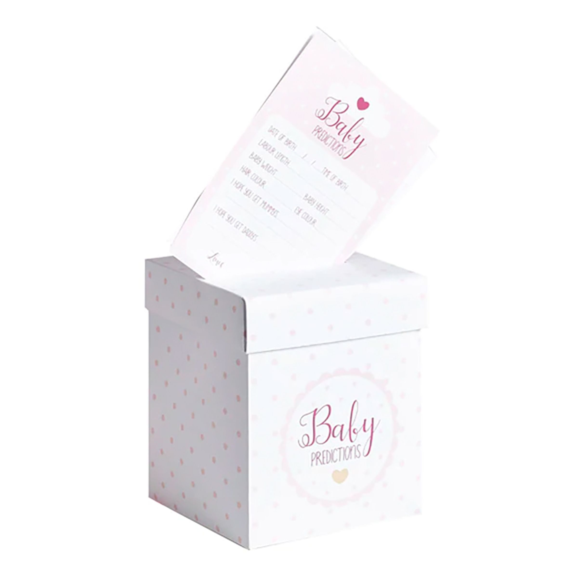Låda med Kort Baby Predictions Rosa