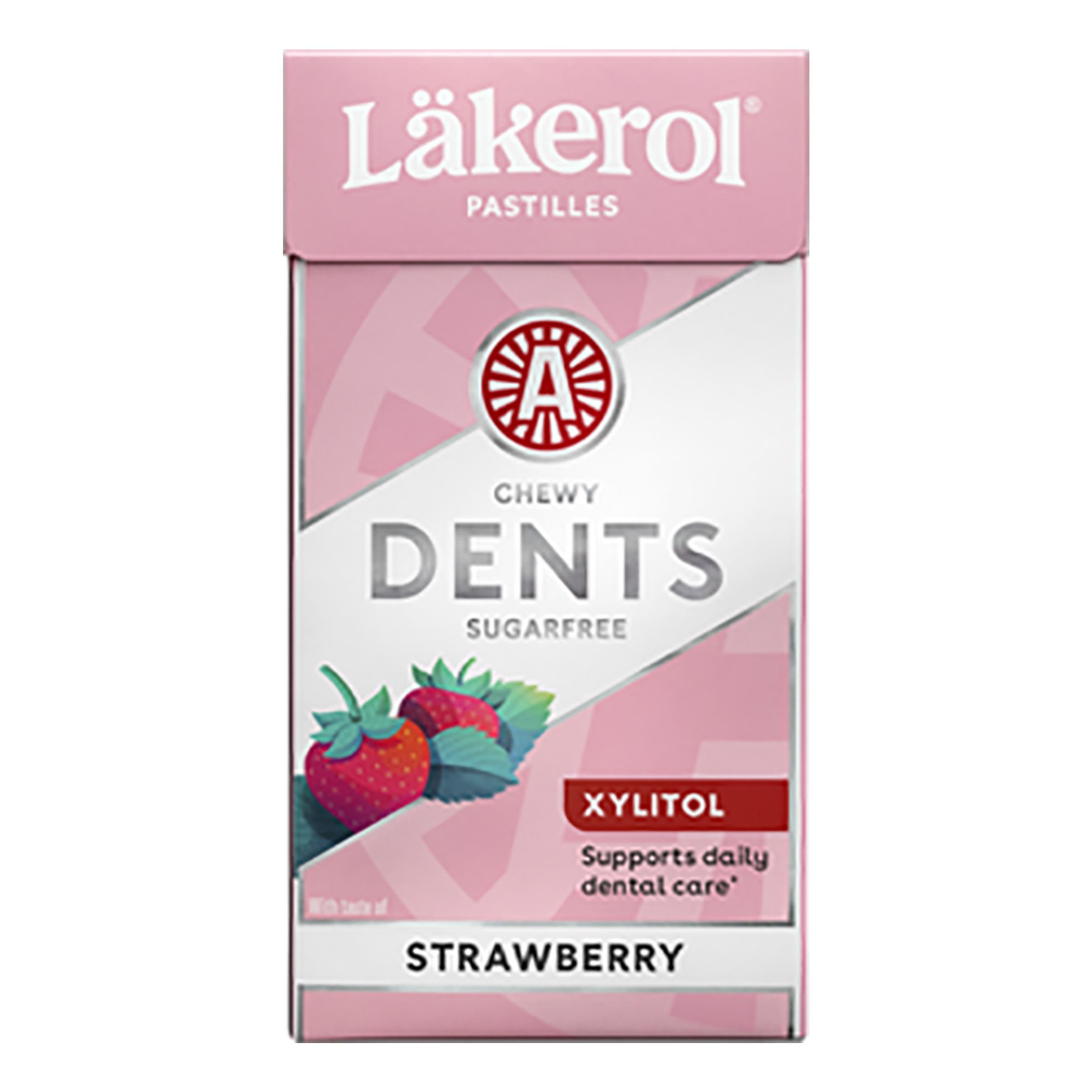 Läs mer om Läkerol Chewey Dents Strawberry/Mint Ask - 36 gram