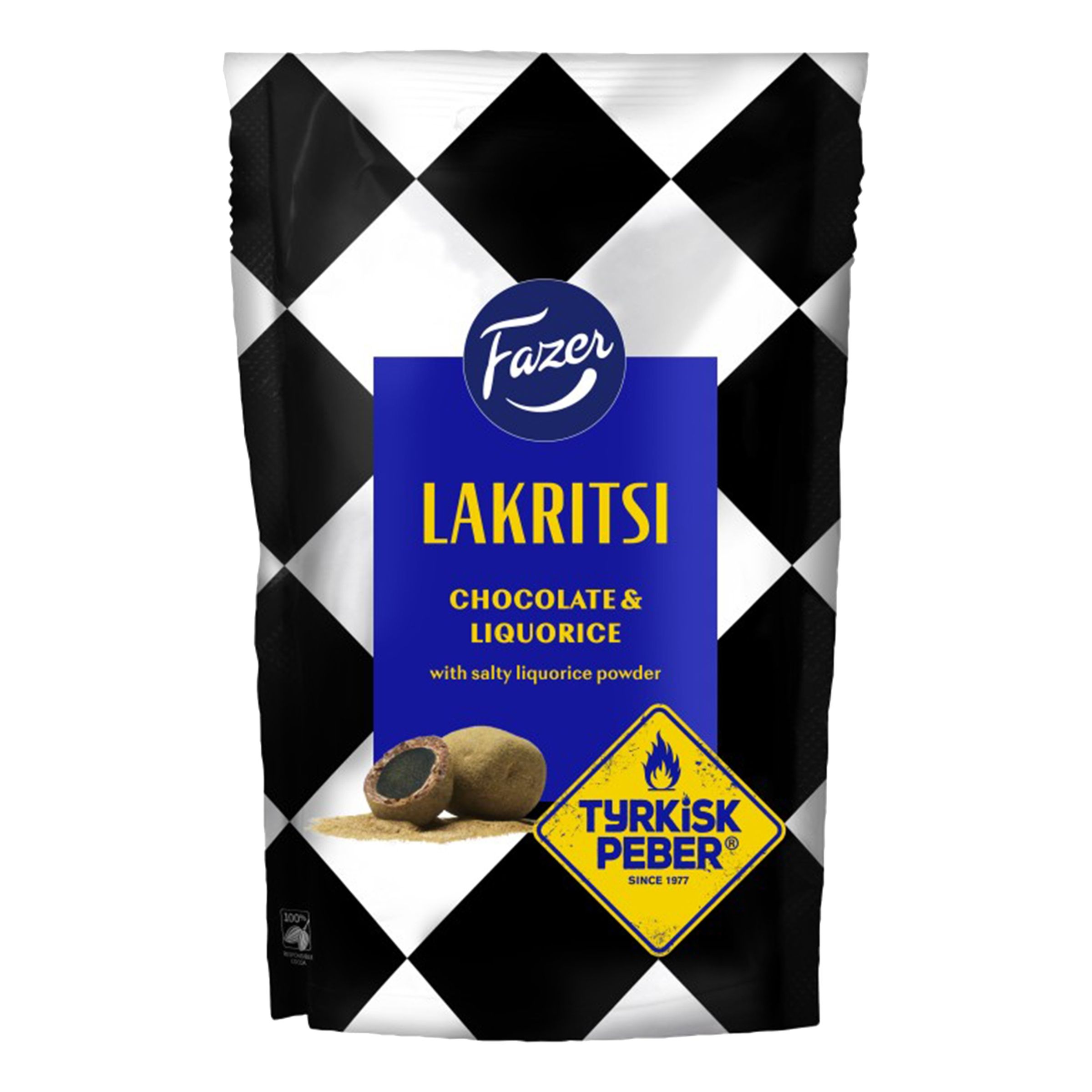 Läs mer om Lakritsi Choco Tyrkisk Peber - 135 gram