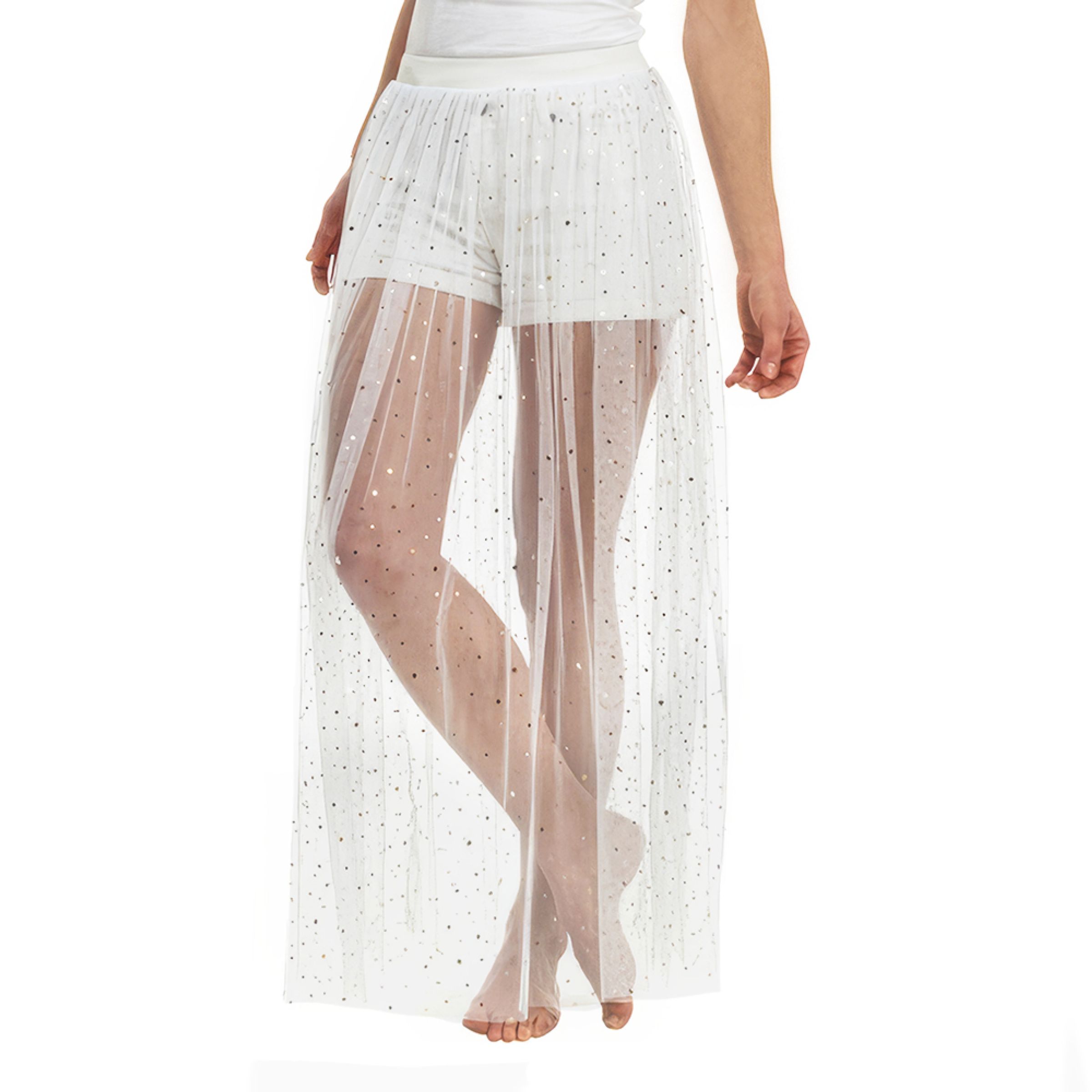 Lång Kjol i Mesh Vit - One size | Hem - Maskerad - Tillbehör - Kjolar | Maskeradspecialisten