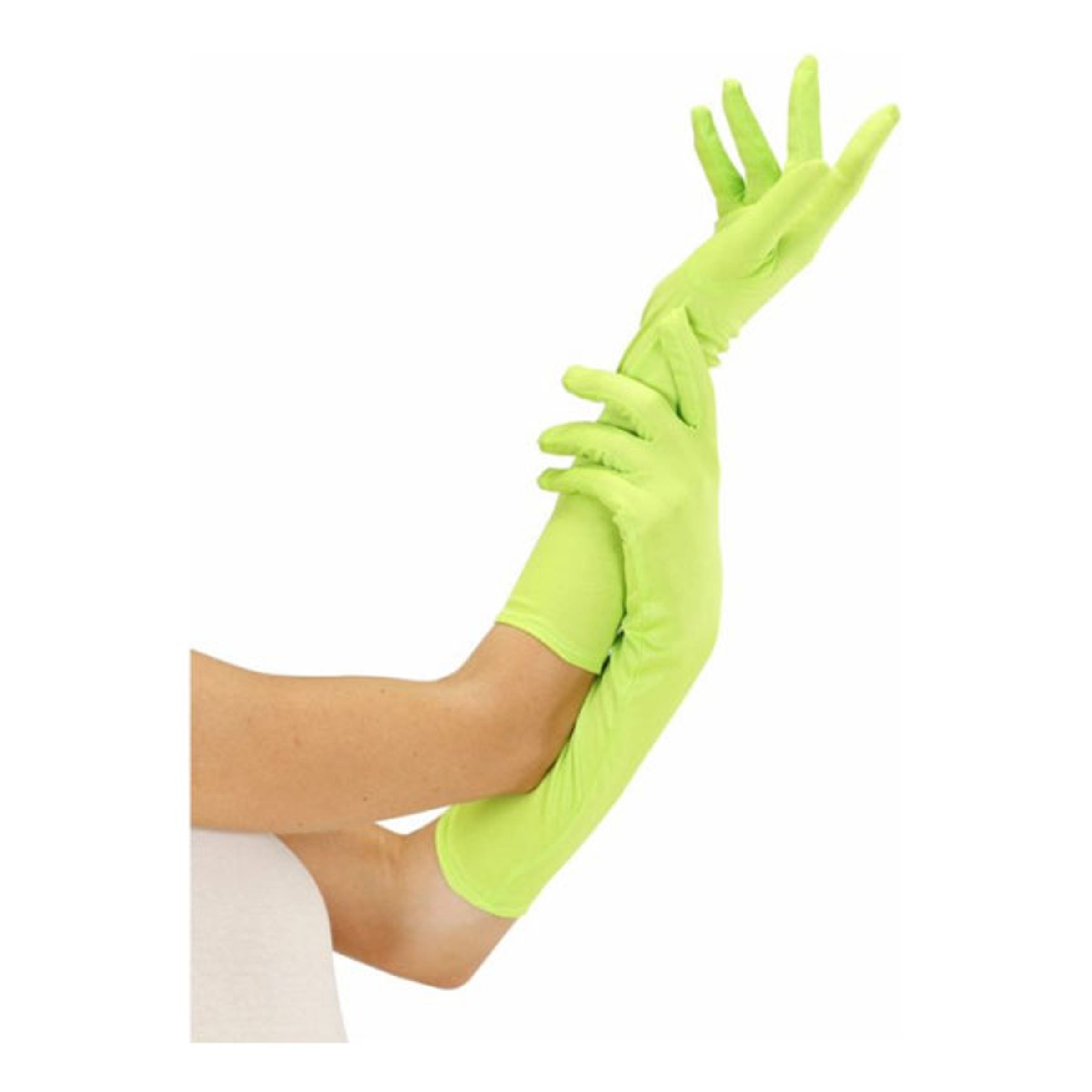 Långa Neongröna Handskar