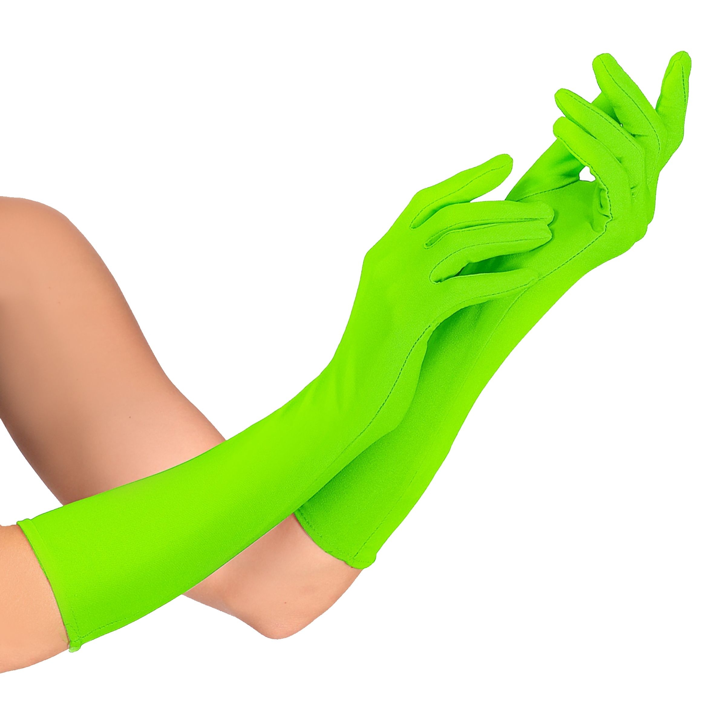 Långa Neongröna Handskar