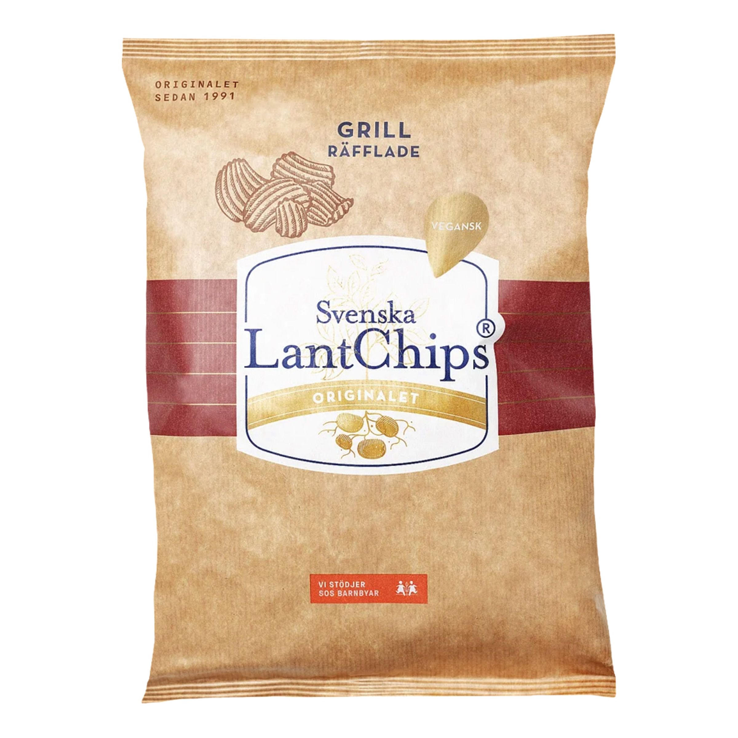 LantChips Grill Räfflade - 200 gram