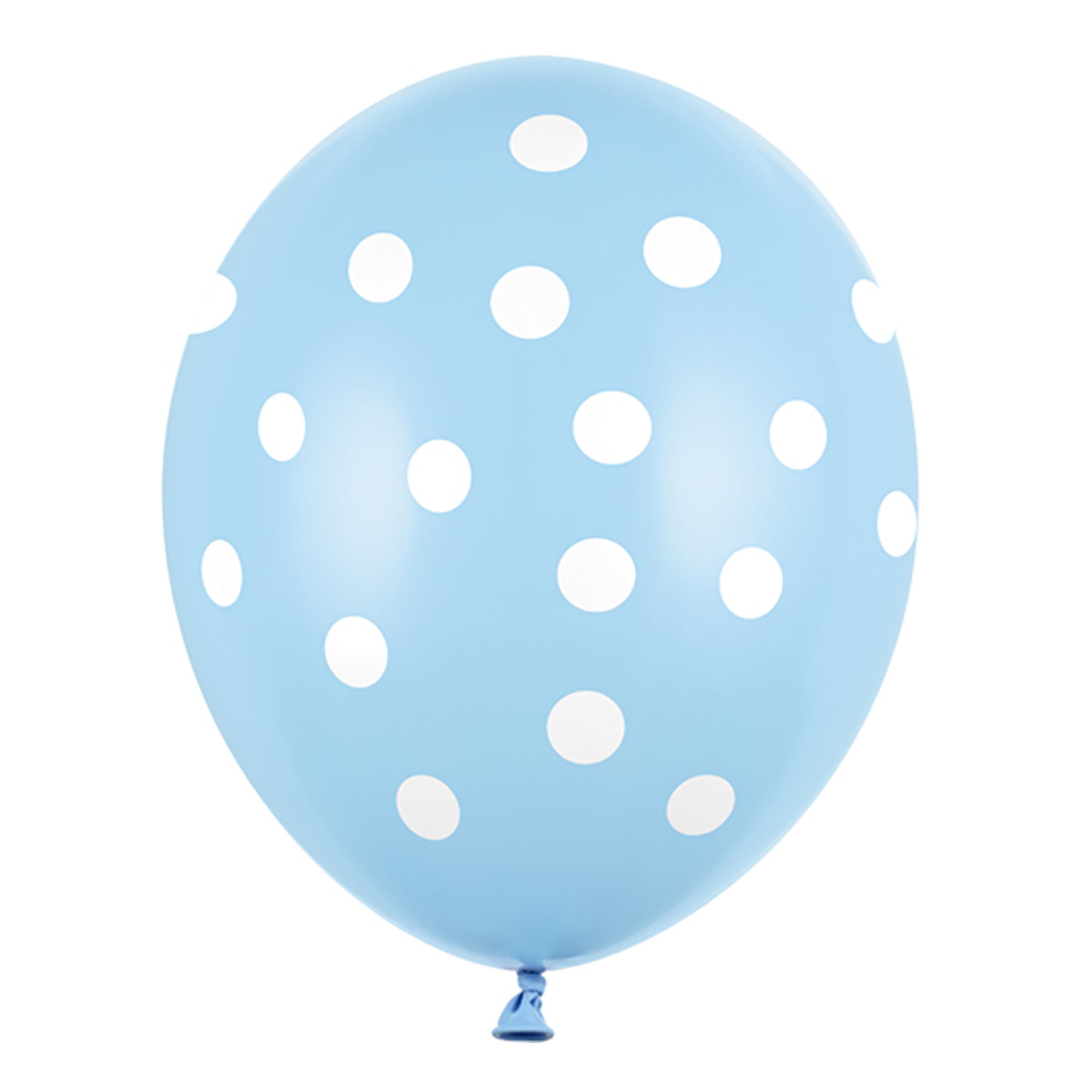 Läs mer om Latexballonger Babyblå Dots - 6-pack