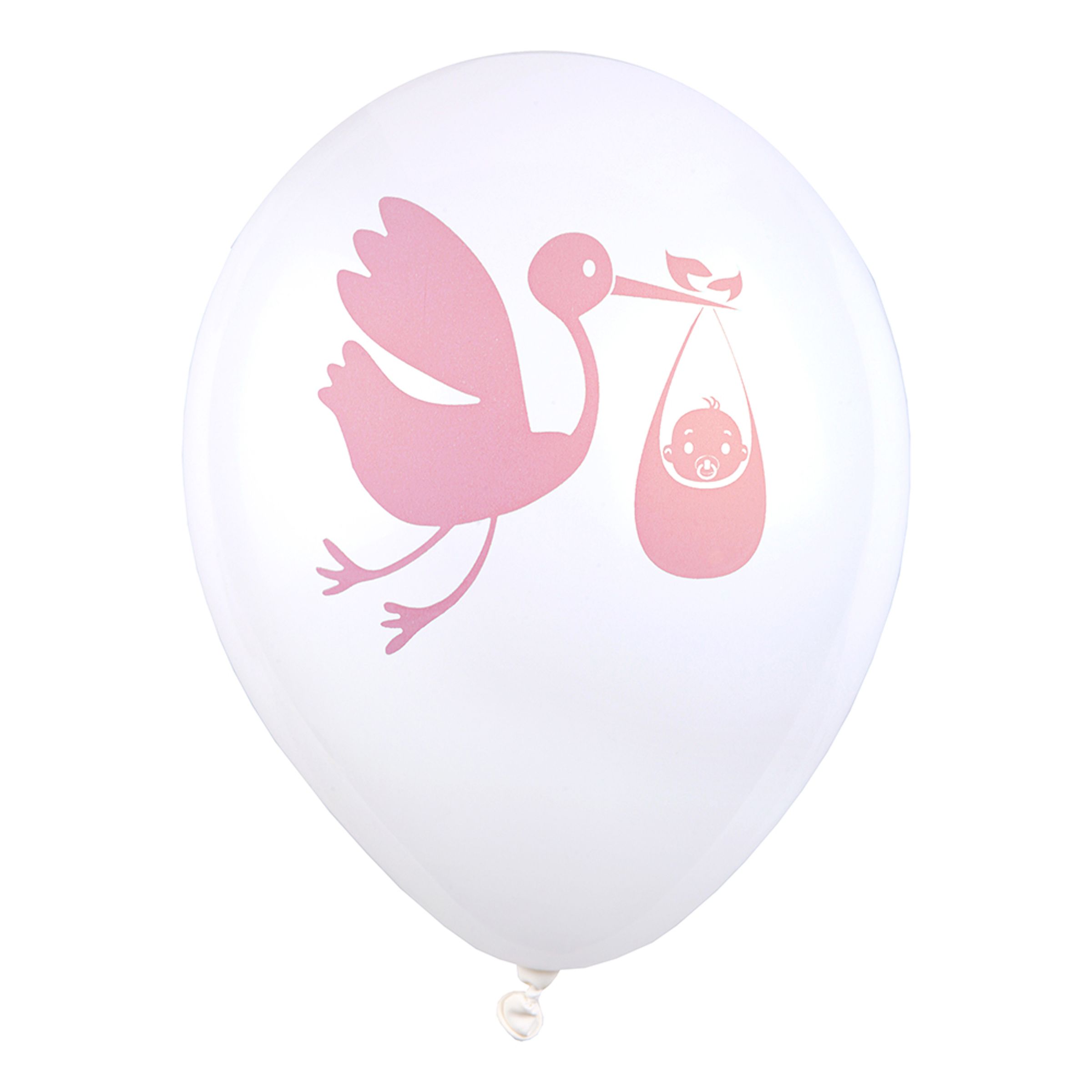 Läs mer om Latexballonger Babyshower Rosa - 8-pack