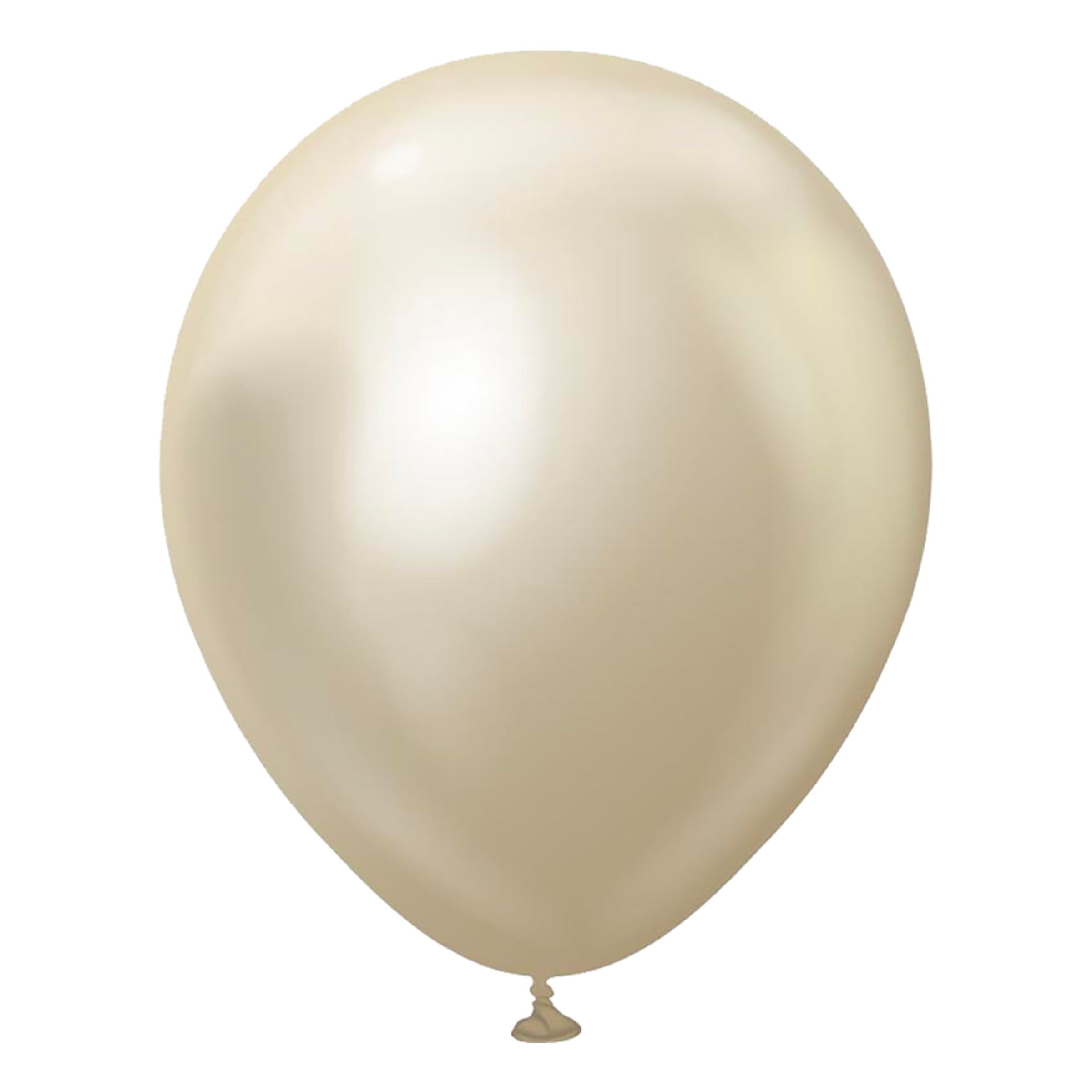Läs mer om Latexballonger Professional Stora White Gold Chrome - 25-pack