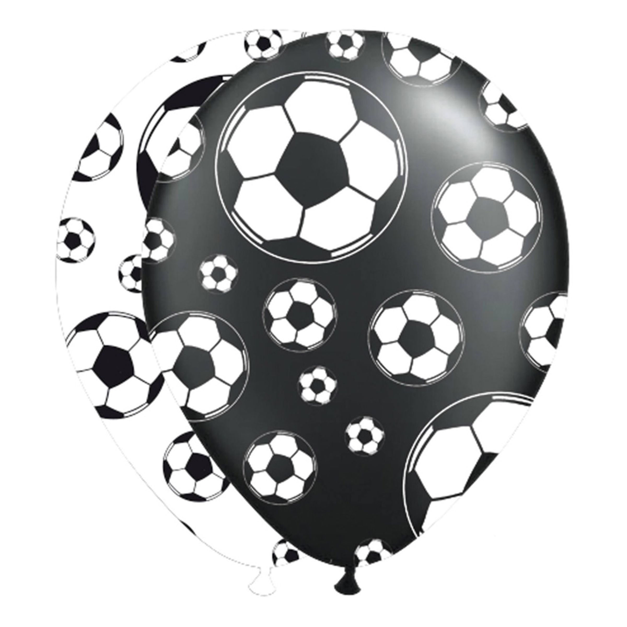 Läs mer om Latexballonger Fotboll Svart/Vit