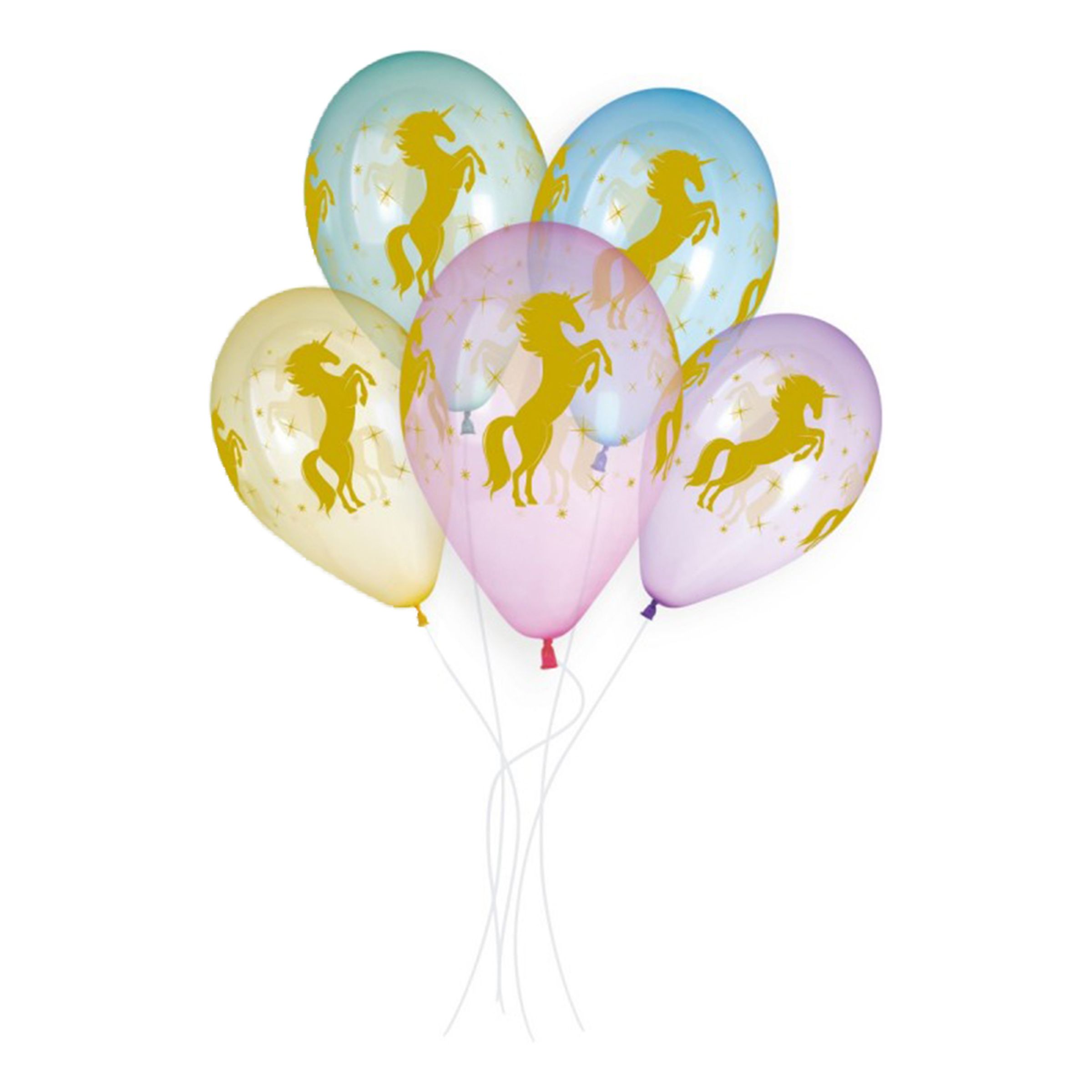 Latexballonger Golden Unicorn Premium - 5-pack