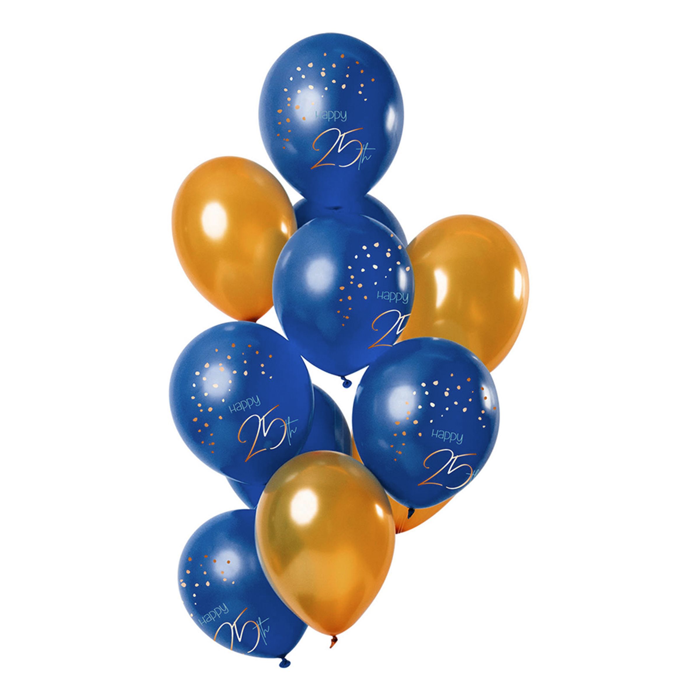 Läs mer om Latexballonger Happy 25th True Blue - 12-pack