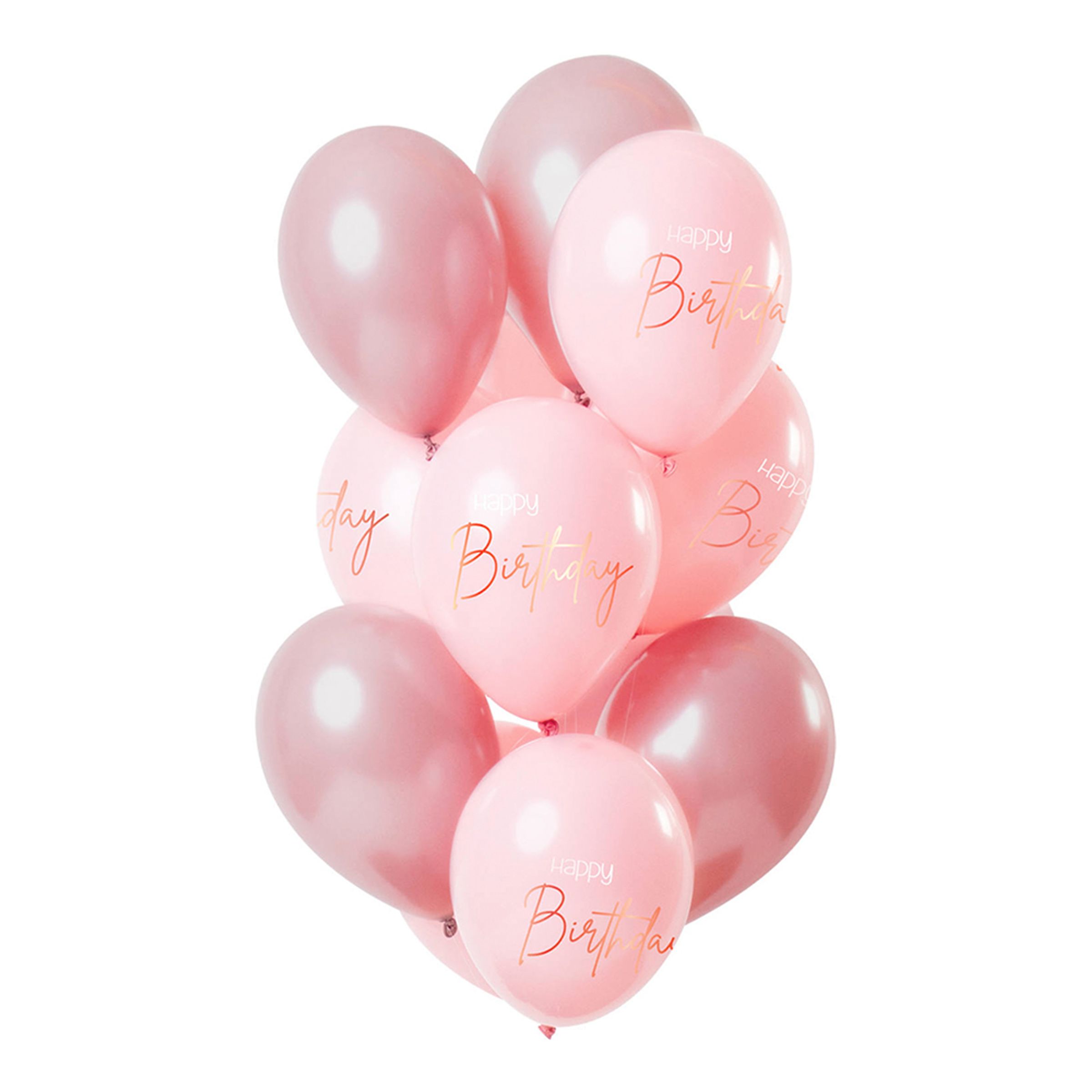 Latexballonger Happy Birthday Lush Blush - 12-pack