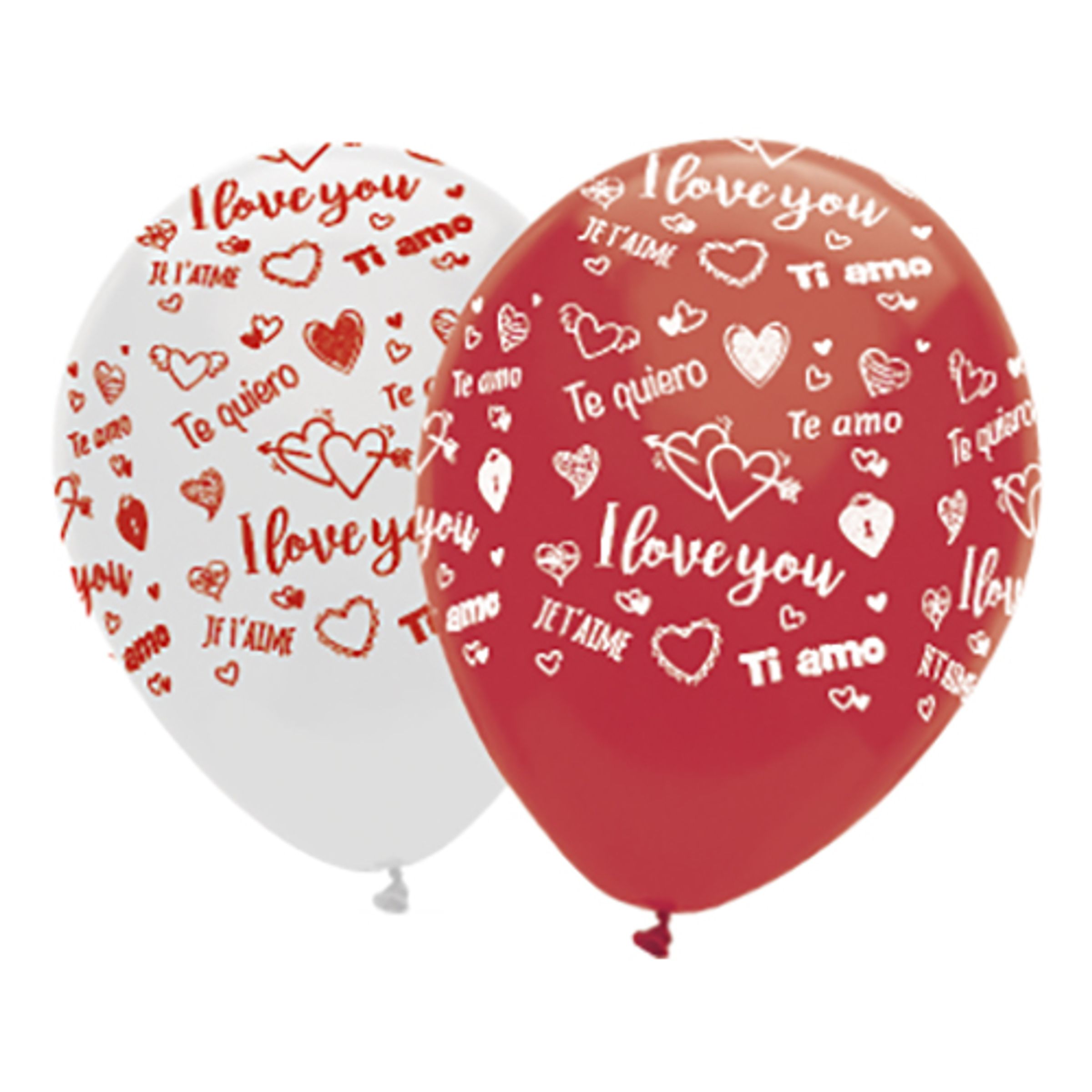 Läs mer om Latexballonger I Love You - 10-pack