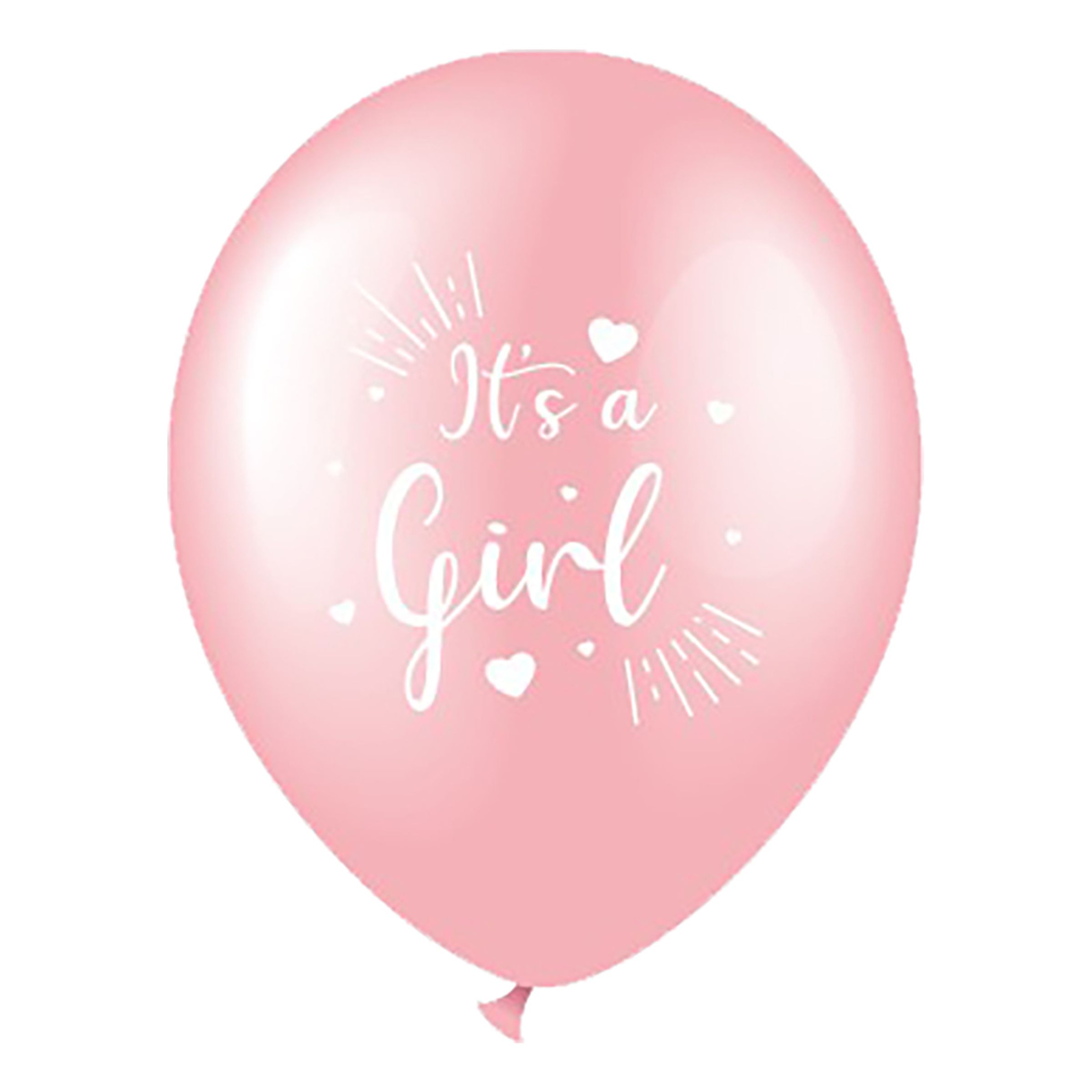 Läs mer om Latexballonger Its a Girl Rosa - 6-pack