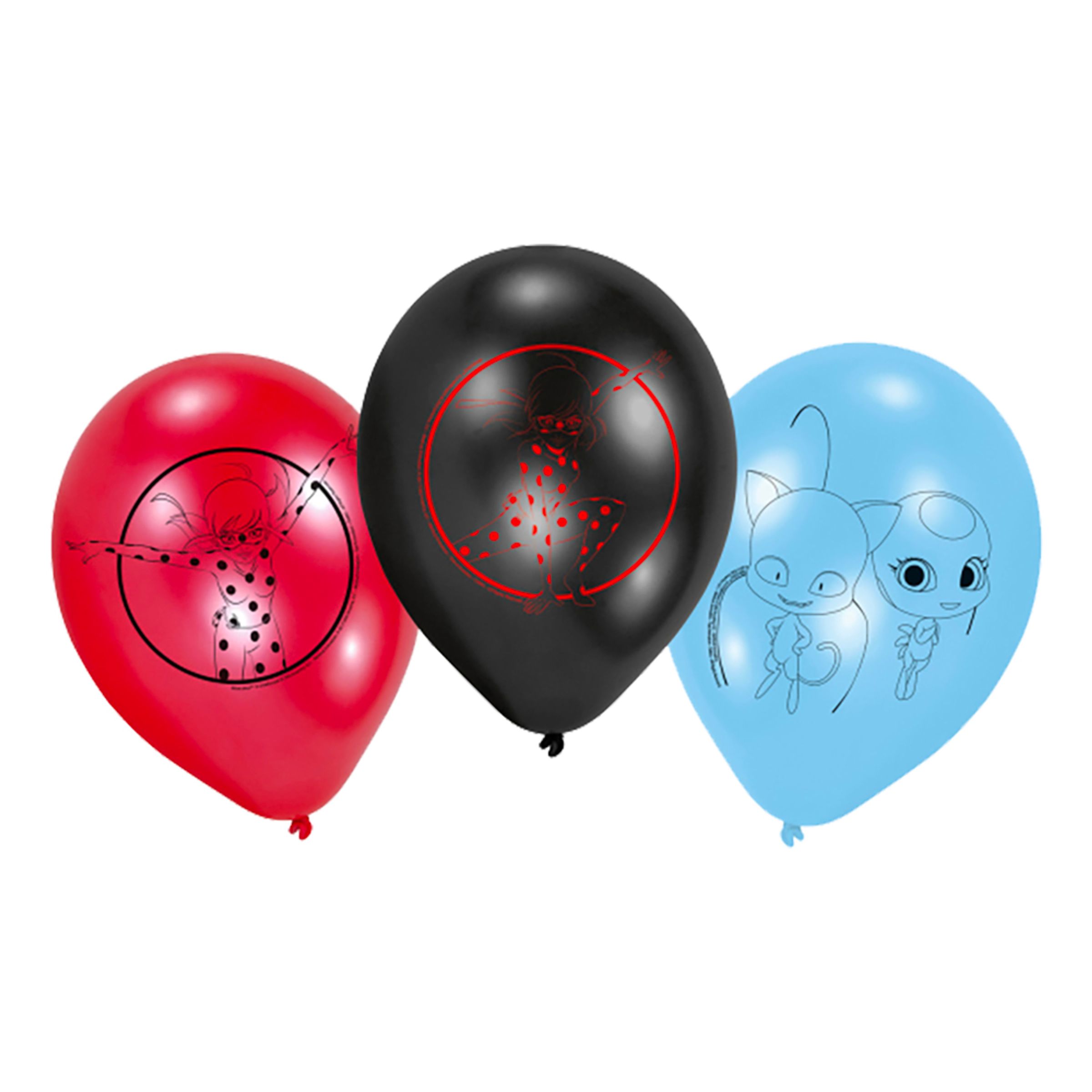 Läs mer om Latexballonger Miraculous - 6-pack
