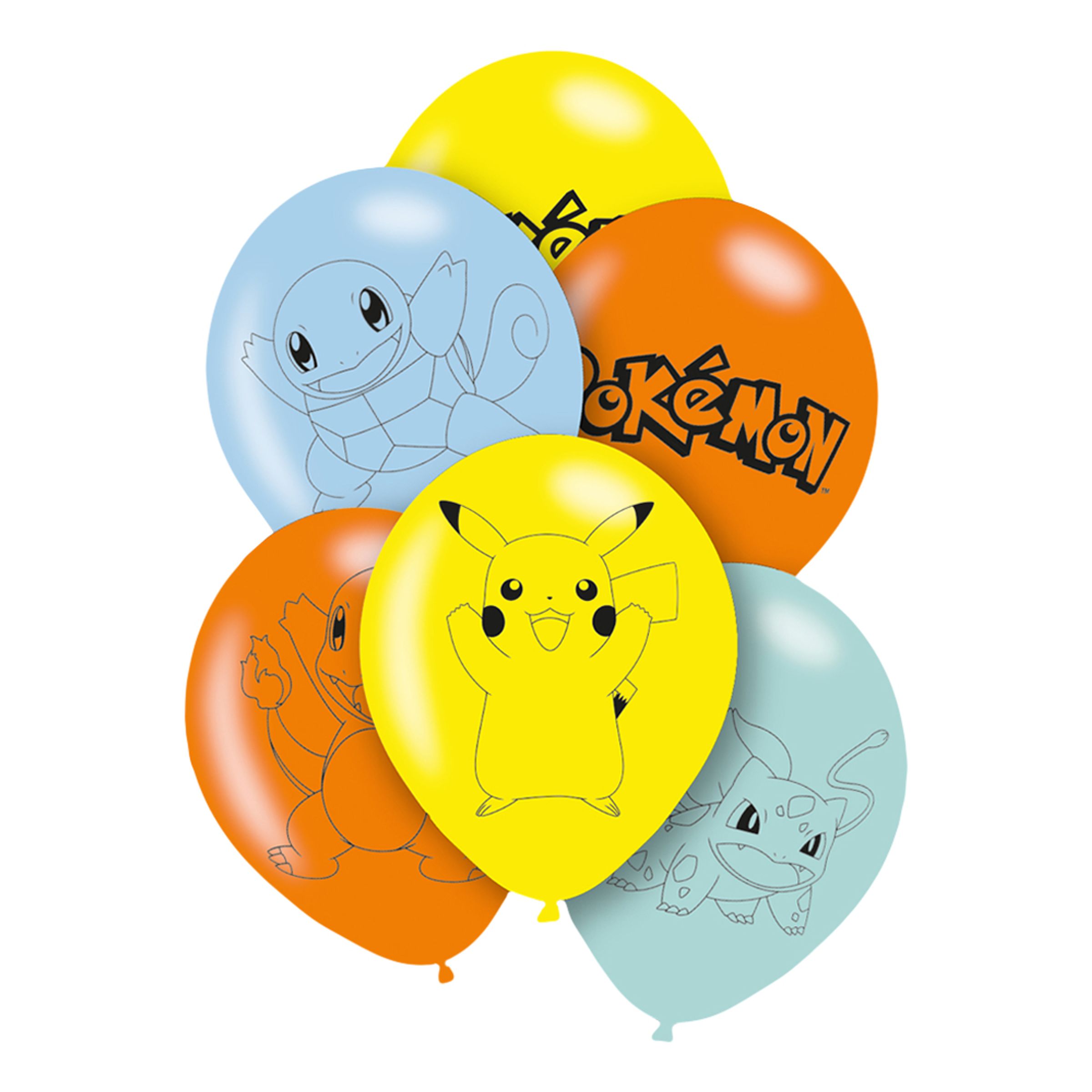 Latexballonger Pokémon - 6-pack | Hem//Festartiklar//Ballonger//Latexballonger | PartyOutlet