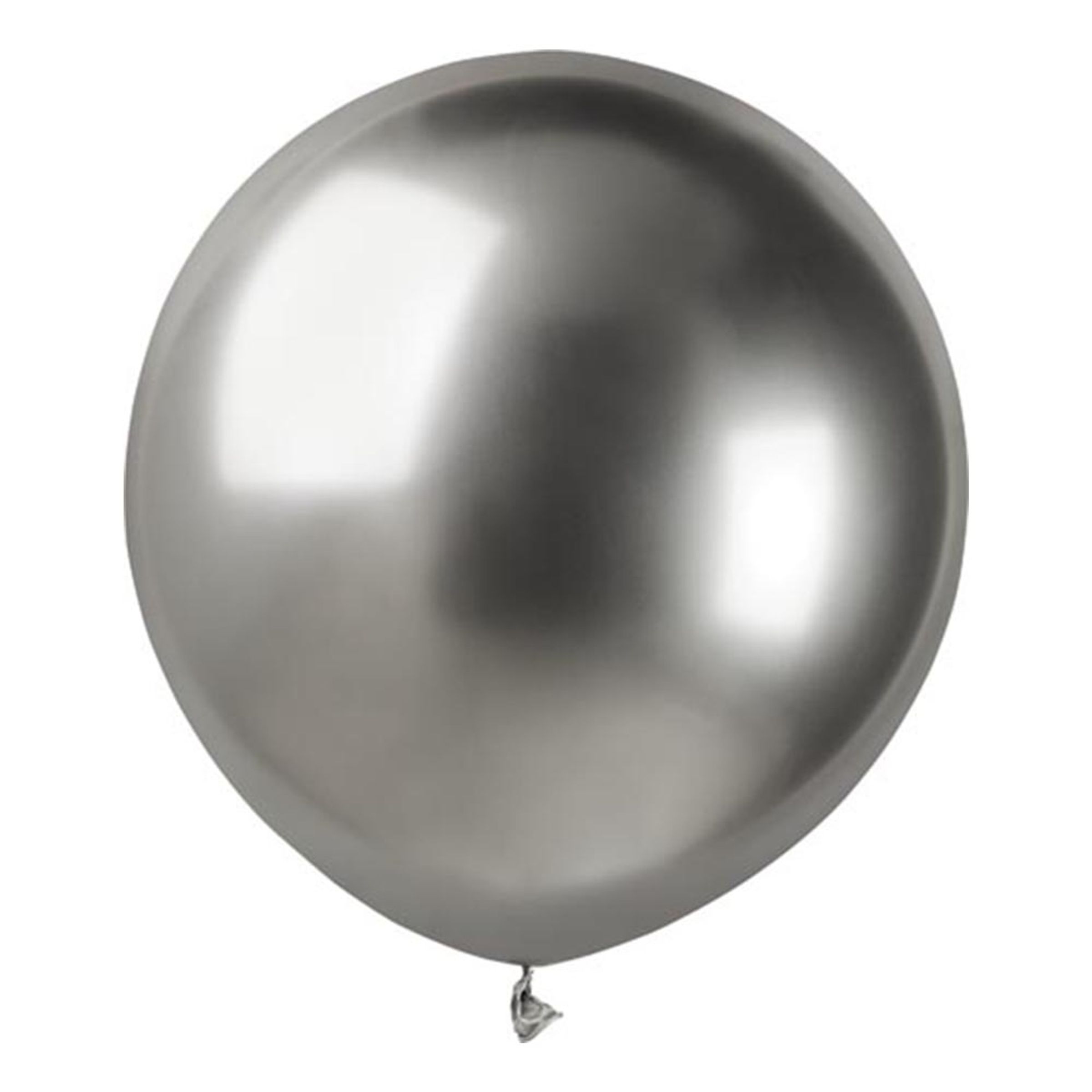 Läs mer om Ballonger Krom Silver Stora - 10-pack
