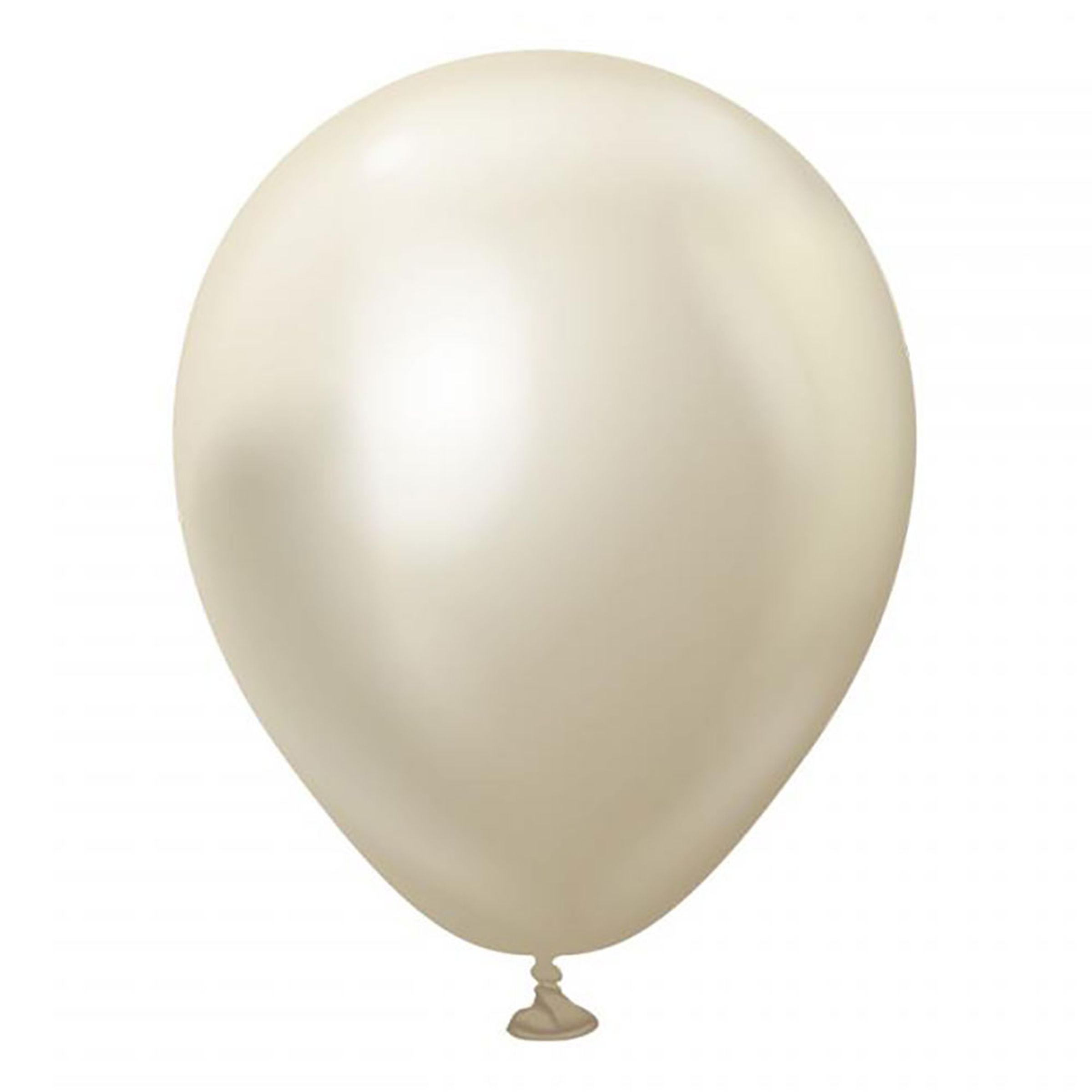 Läs mer om Latexballonger Professional Mini White Gold Chrome - 25-pack