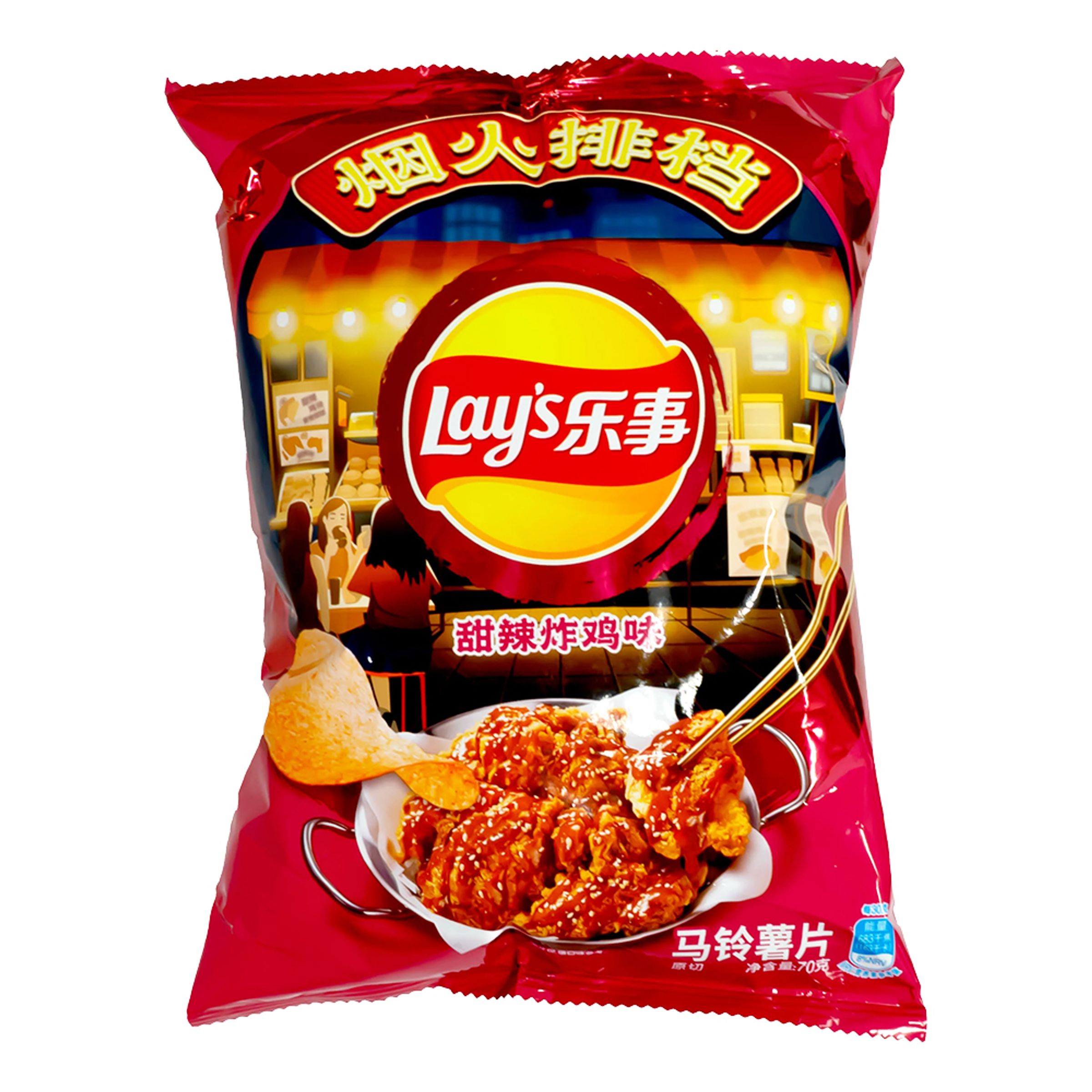 Lay's Sweet Spicy Fried Chicken Chips - 70 gram